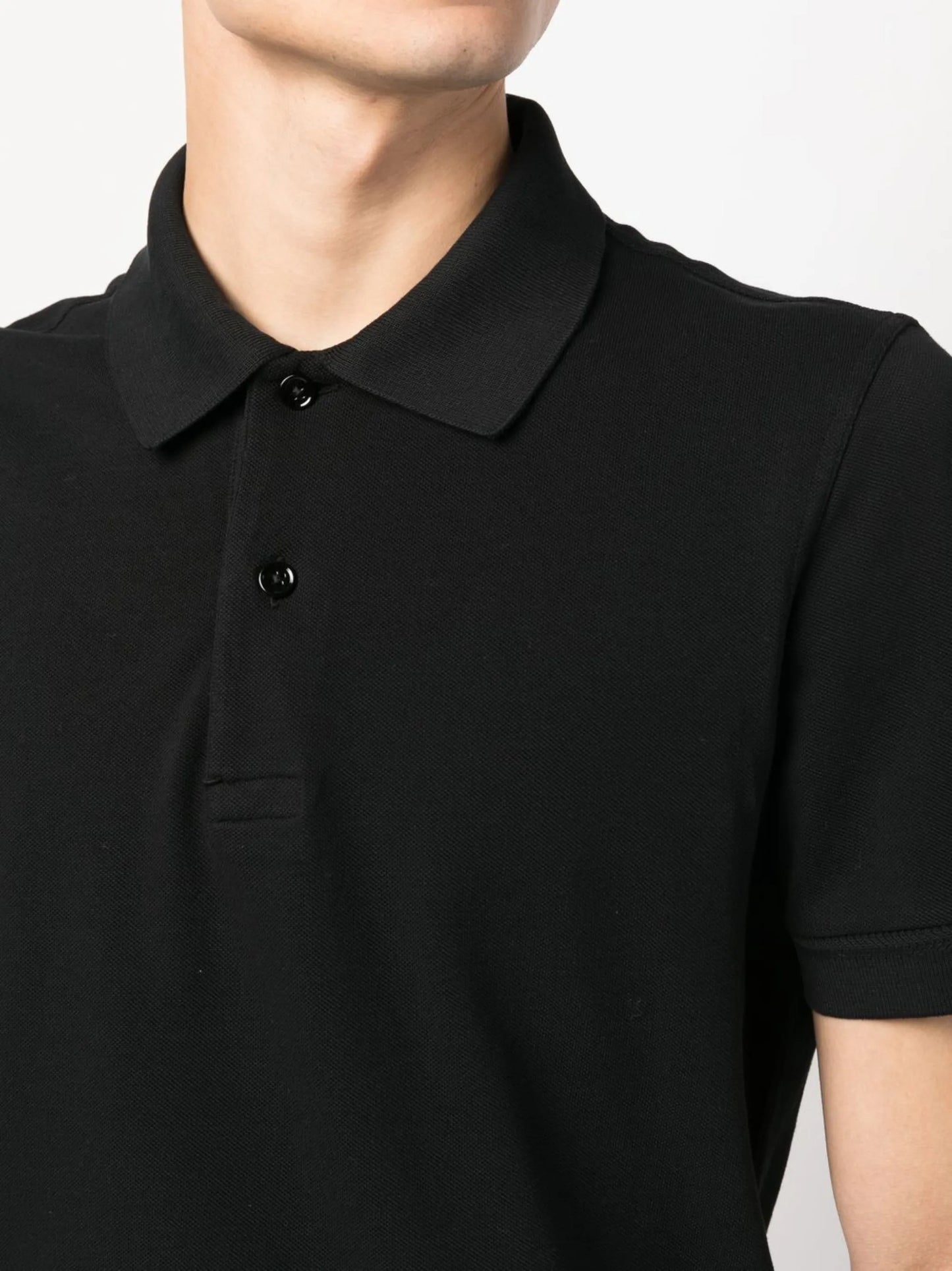 short-sleeved cotton polo shirt