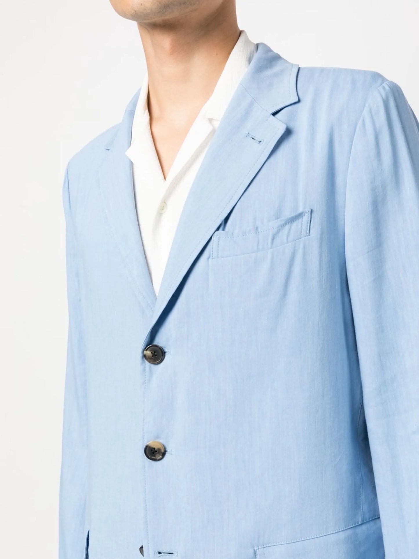 notched lapels single-breasted blazer