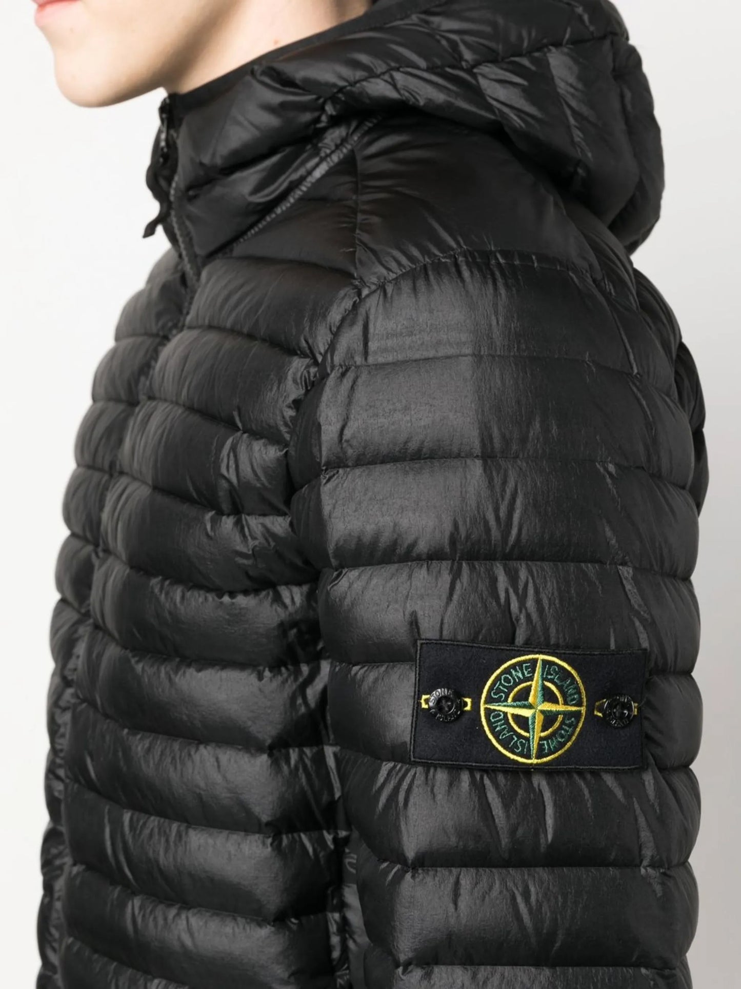 logo-patch padded down jacket