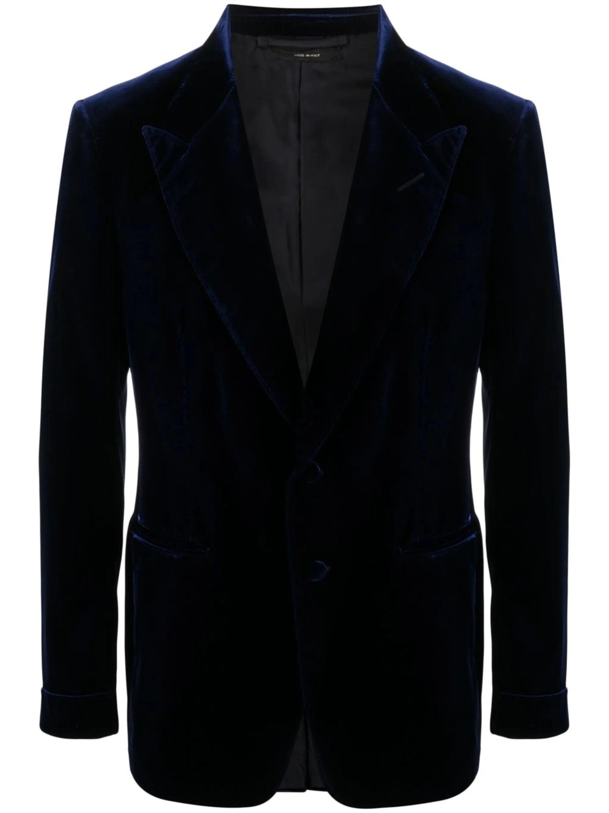 single-breasted velvet blazer