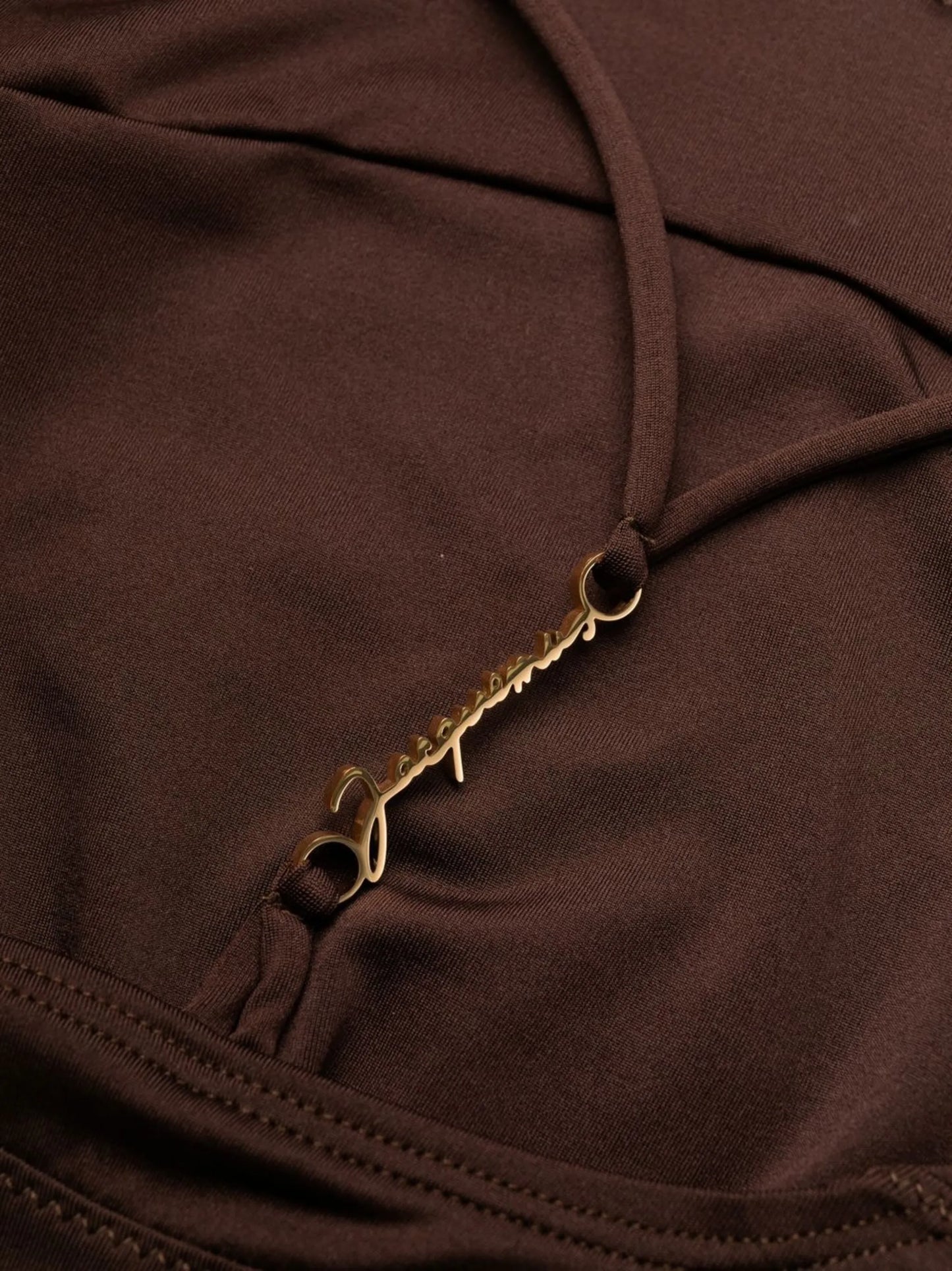 logo-plaque one-piece swimsuit
