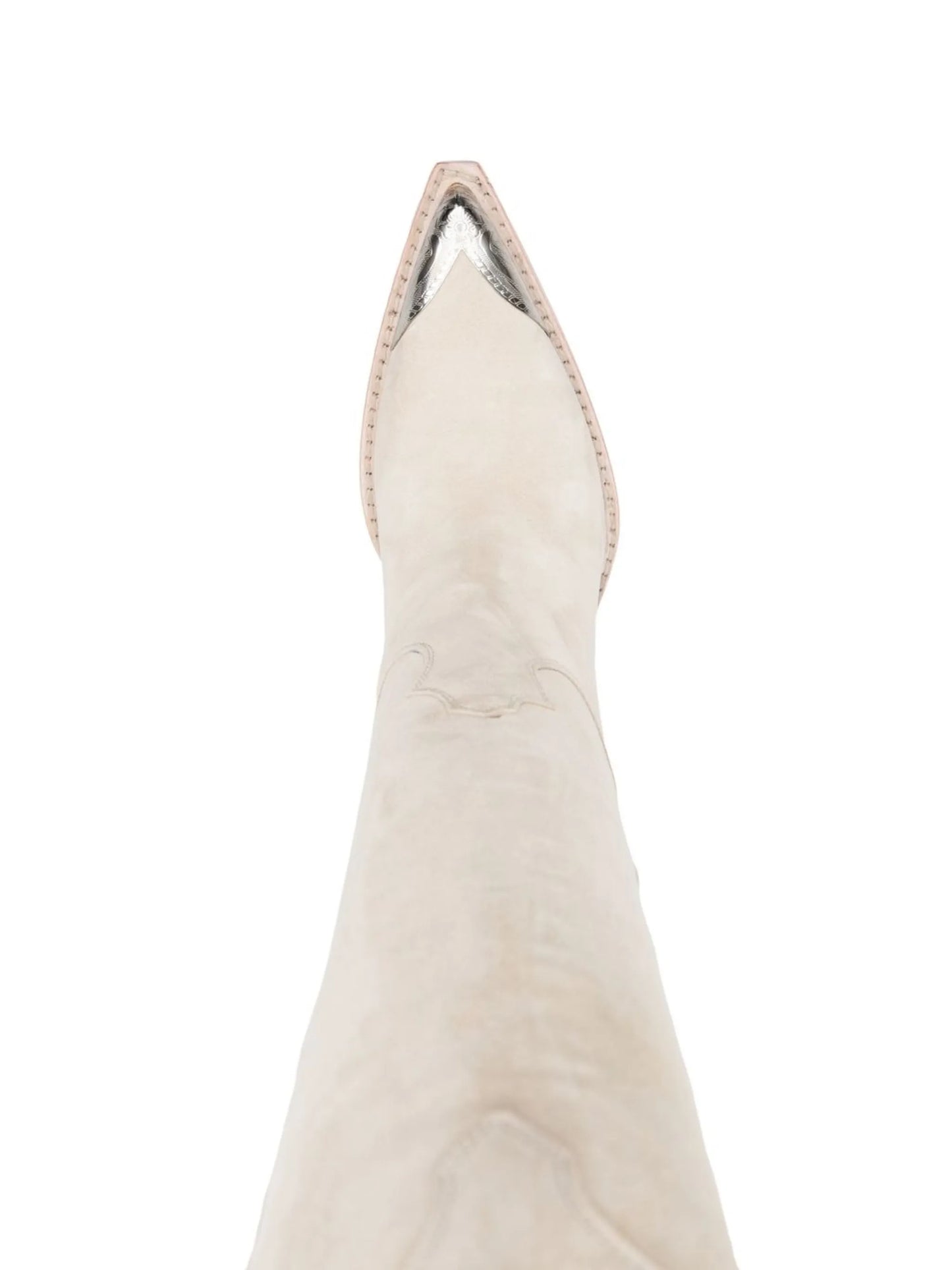 pointed 100mm suede boots