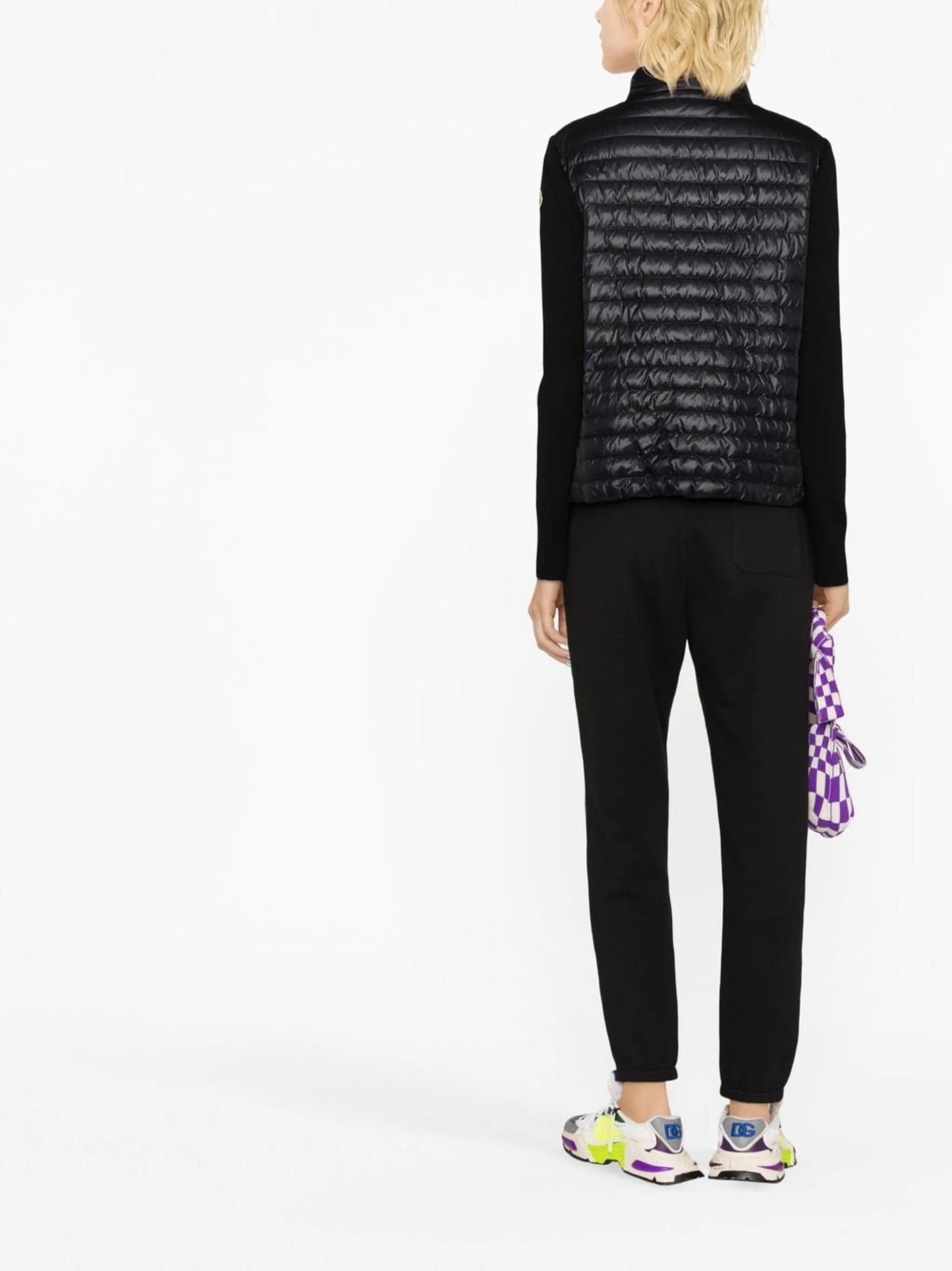 contrasting-sleeve padded jacket