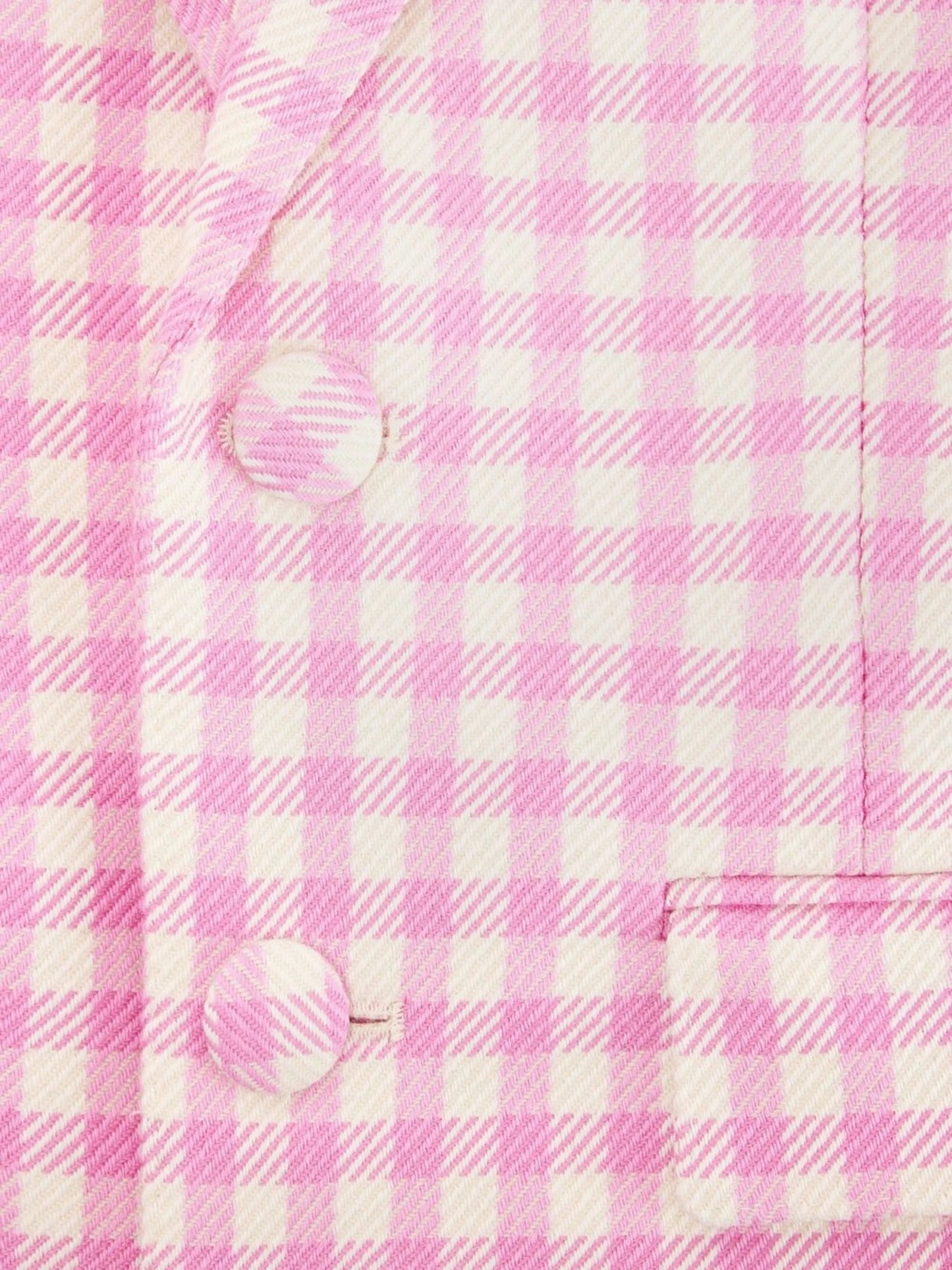 check-print single-breasted blazer