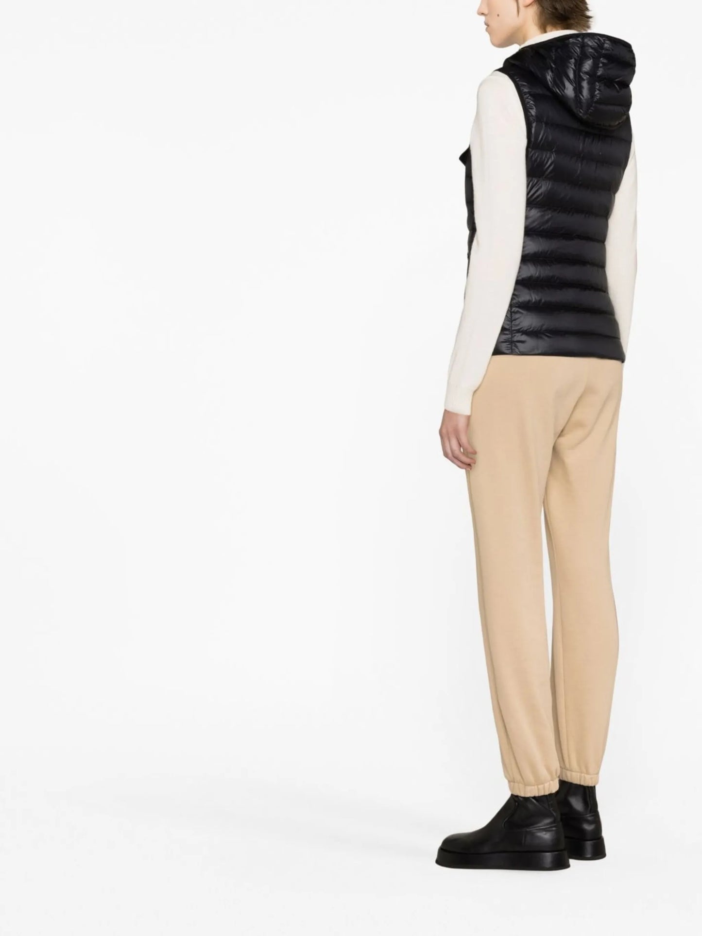 logo-print padded gilet