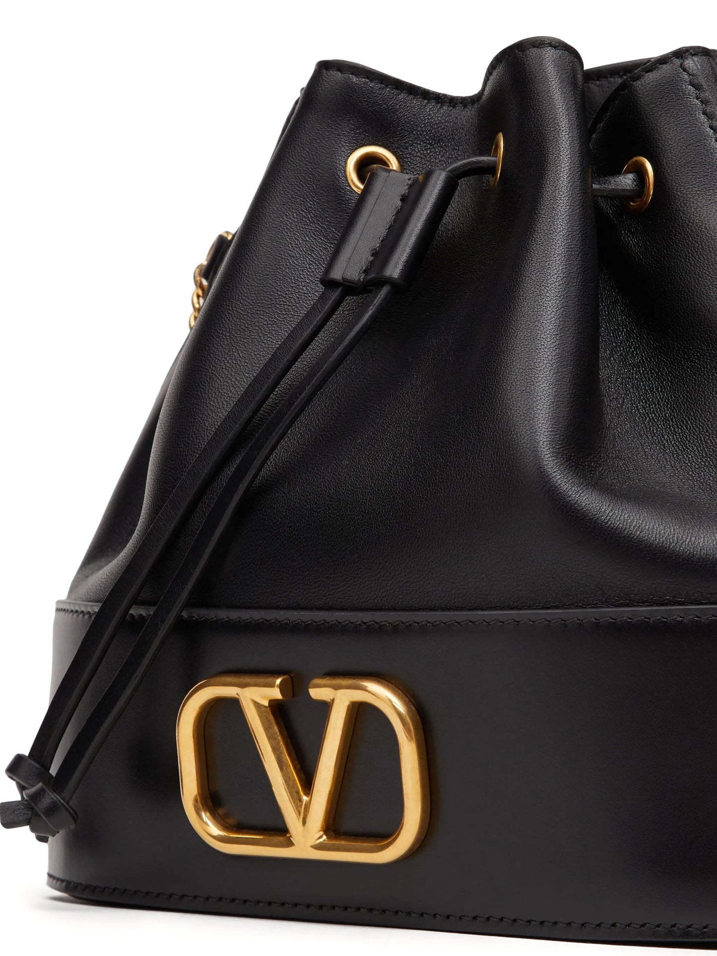 mini VLogo leather bucket bag