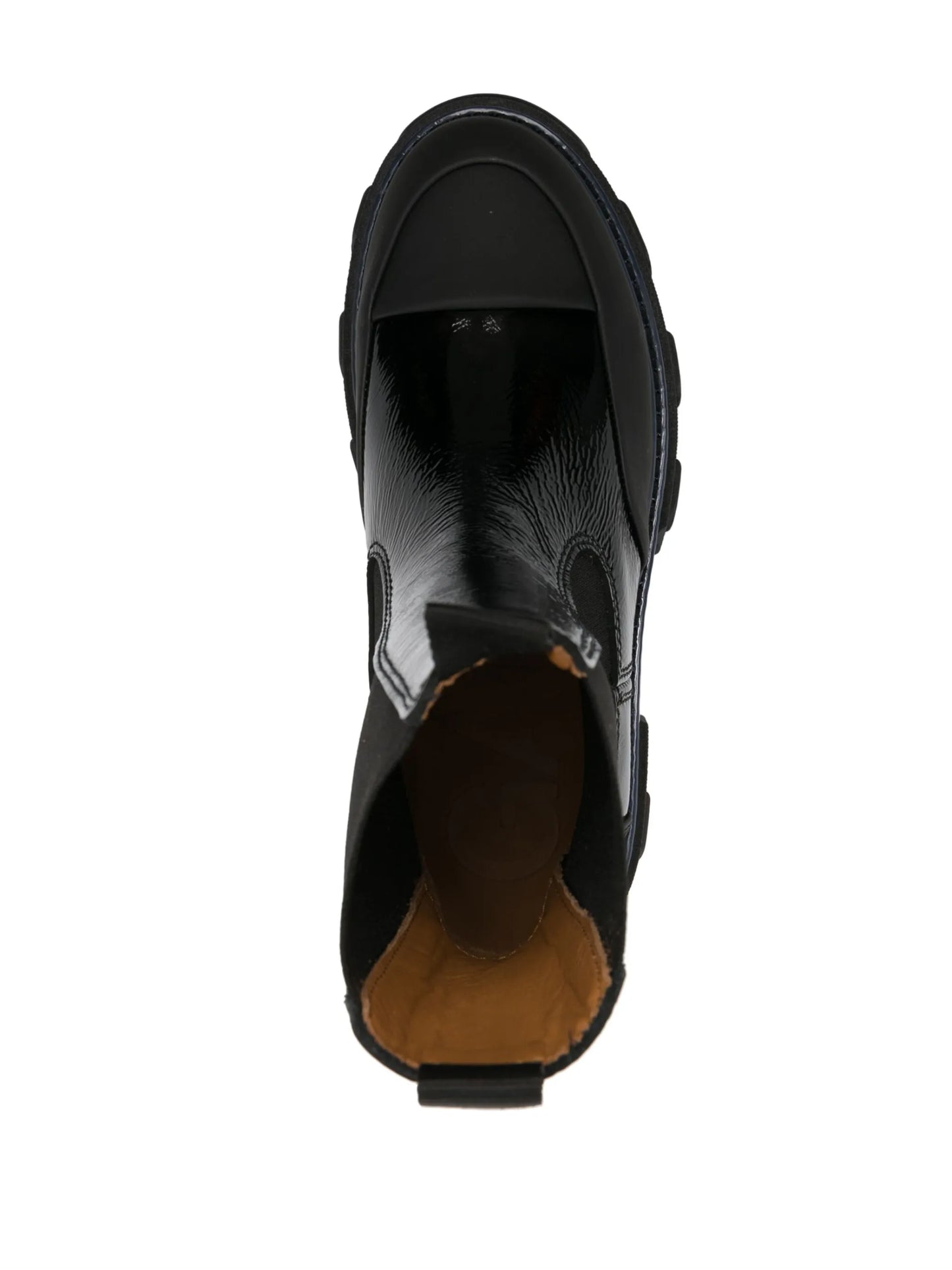 patent leather ankle boots