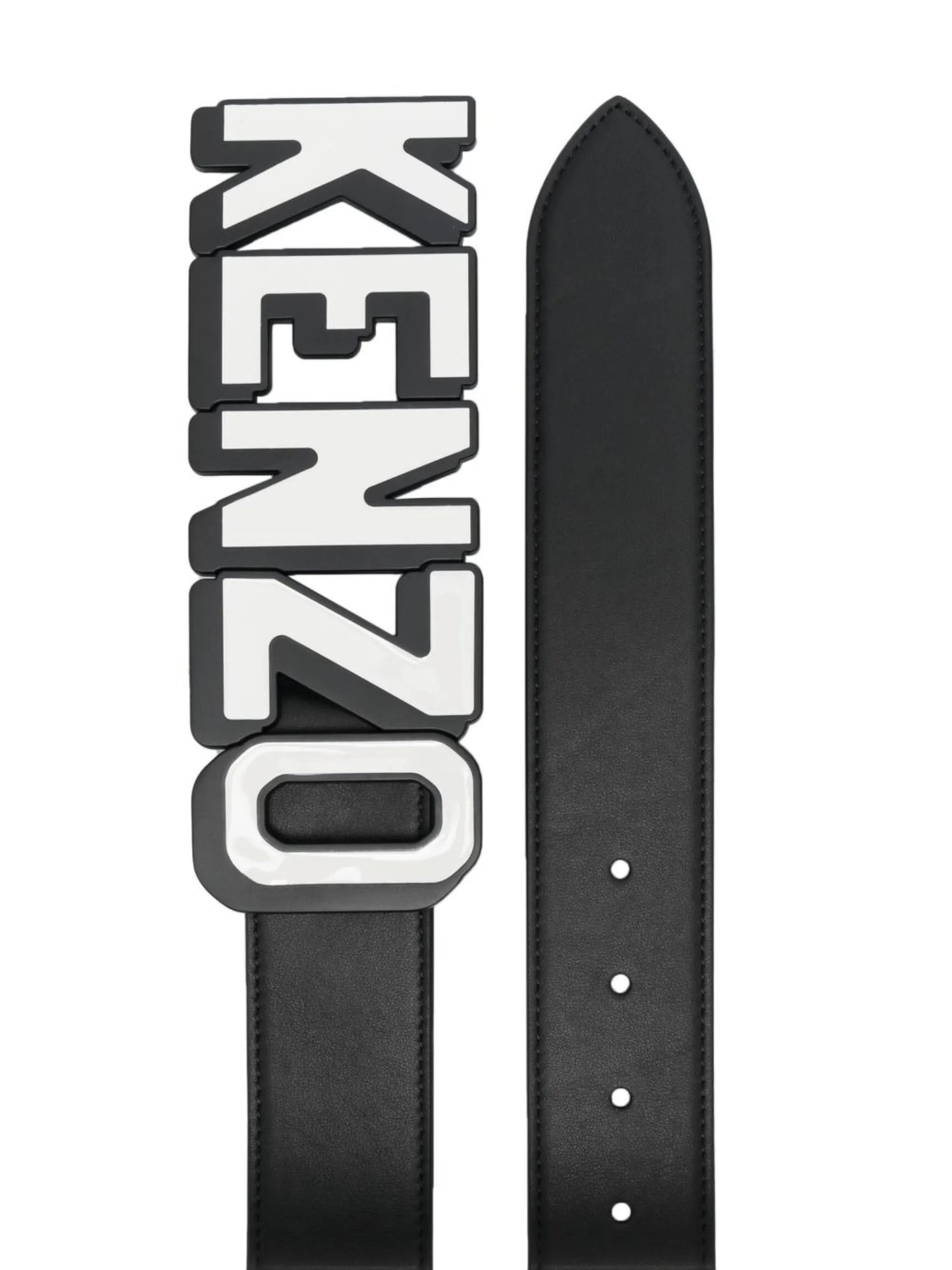 logo-buckle adjustable belt