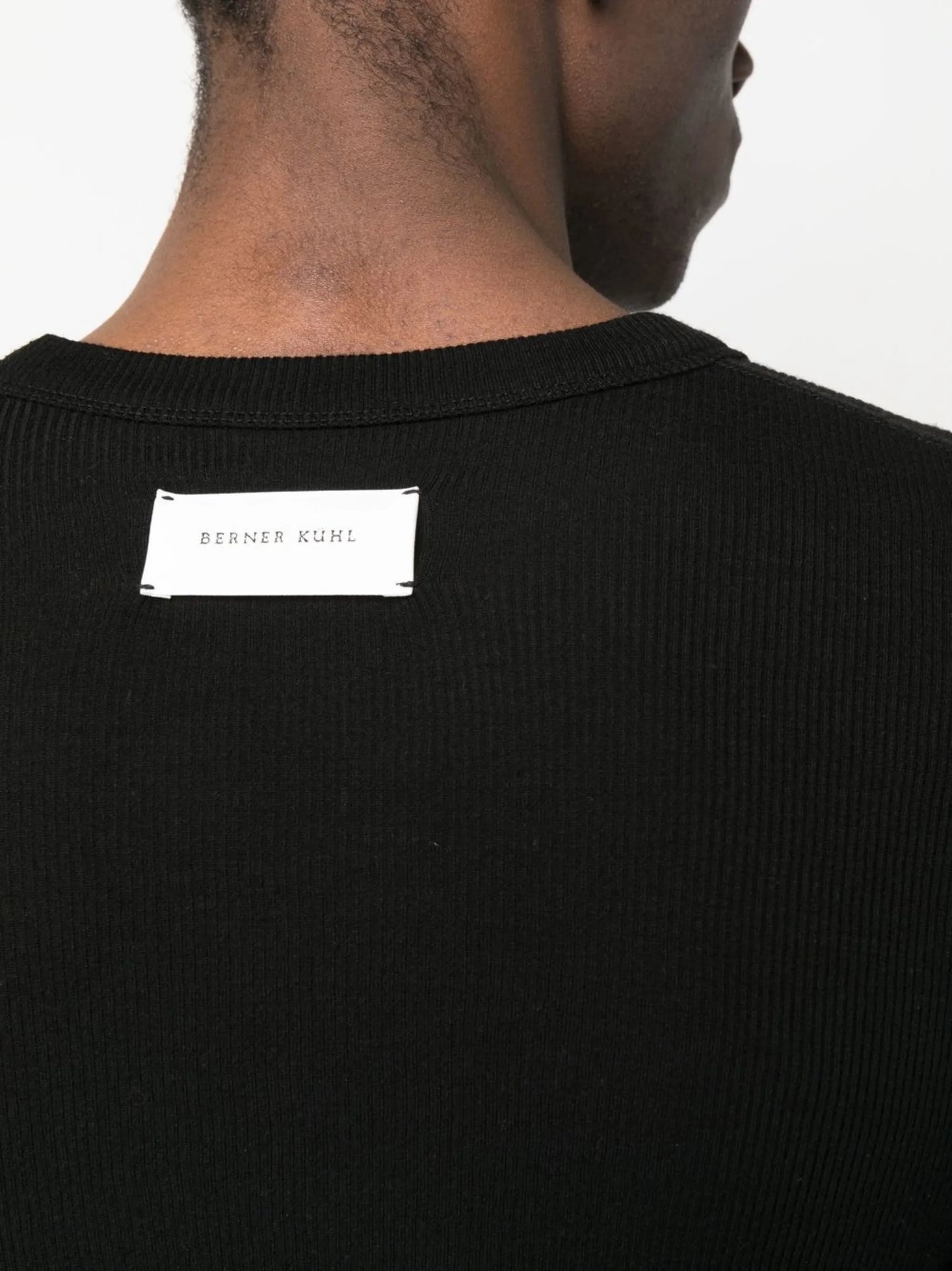 ribbed knit wool jumper