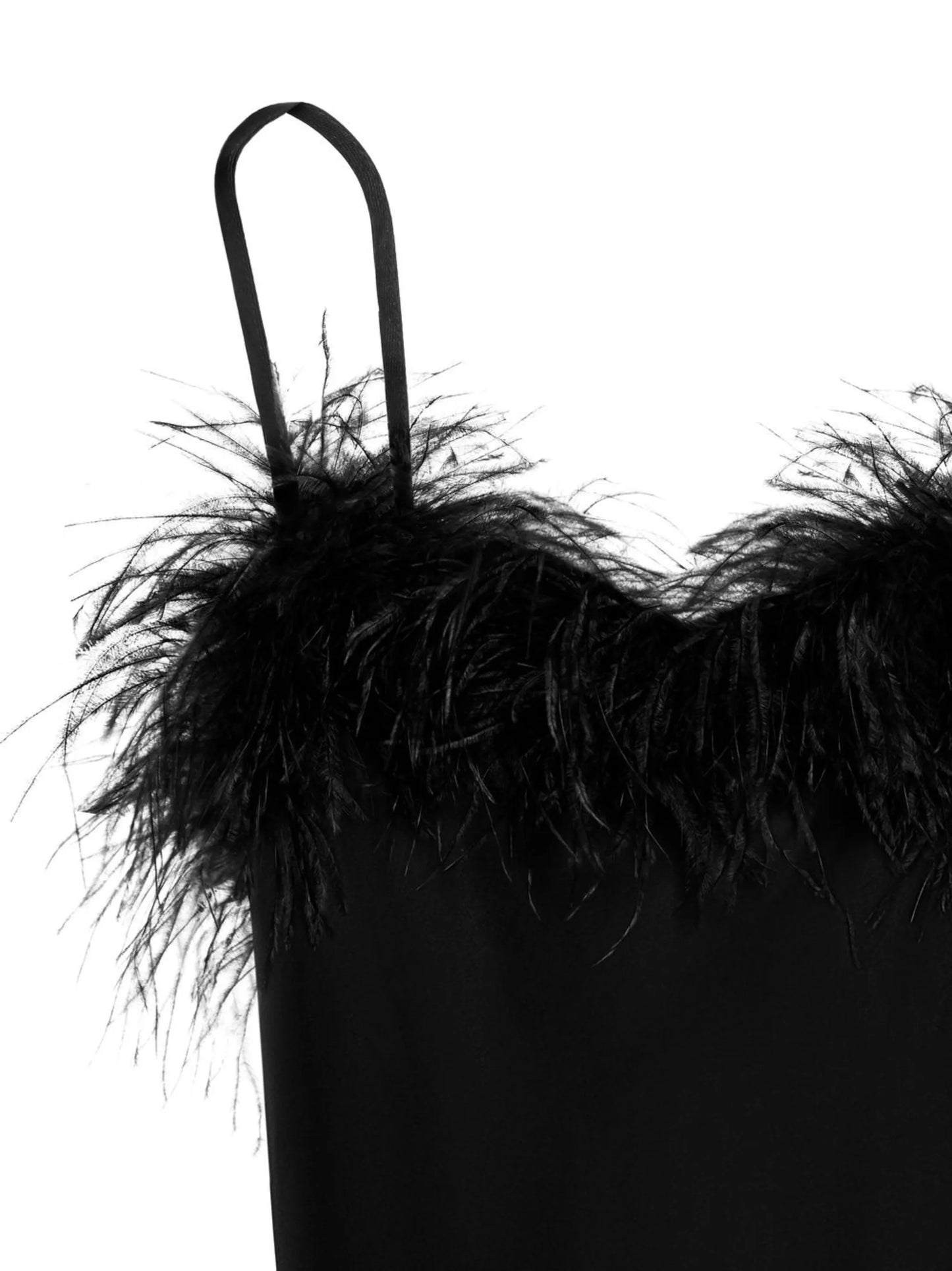 Boheme feather-trim sleep dress