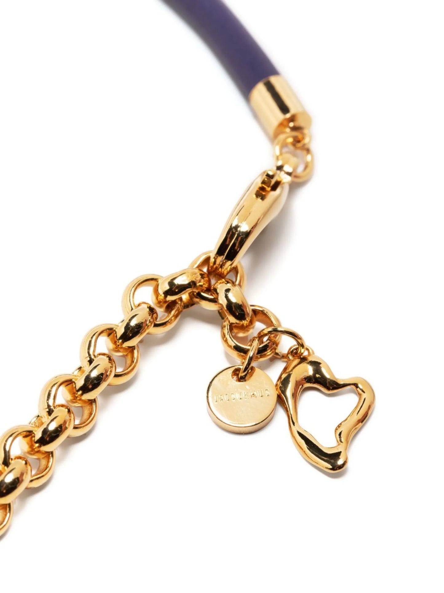hammered initial-charm necklace