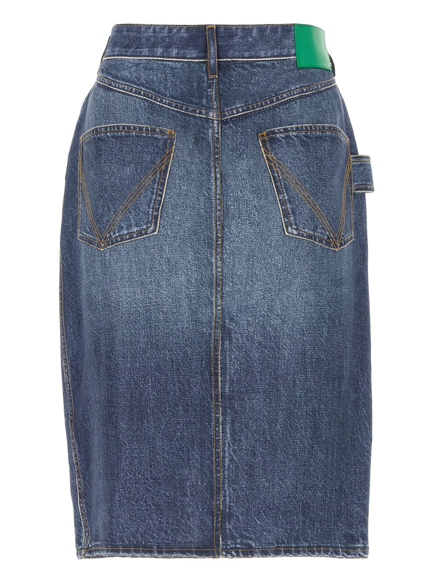 denim midi skirt