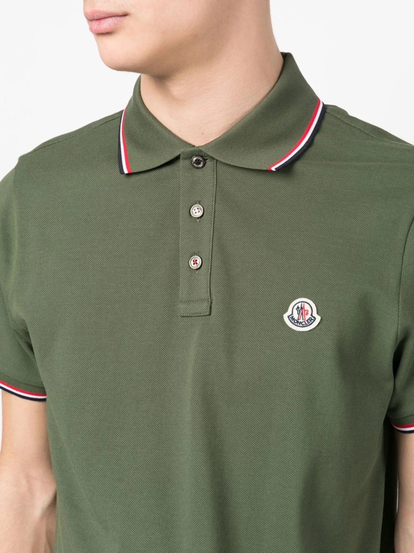 logo-patch polo shirt