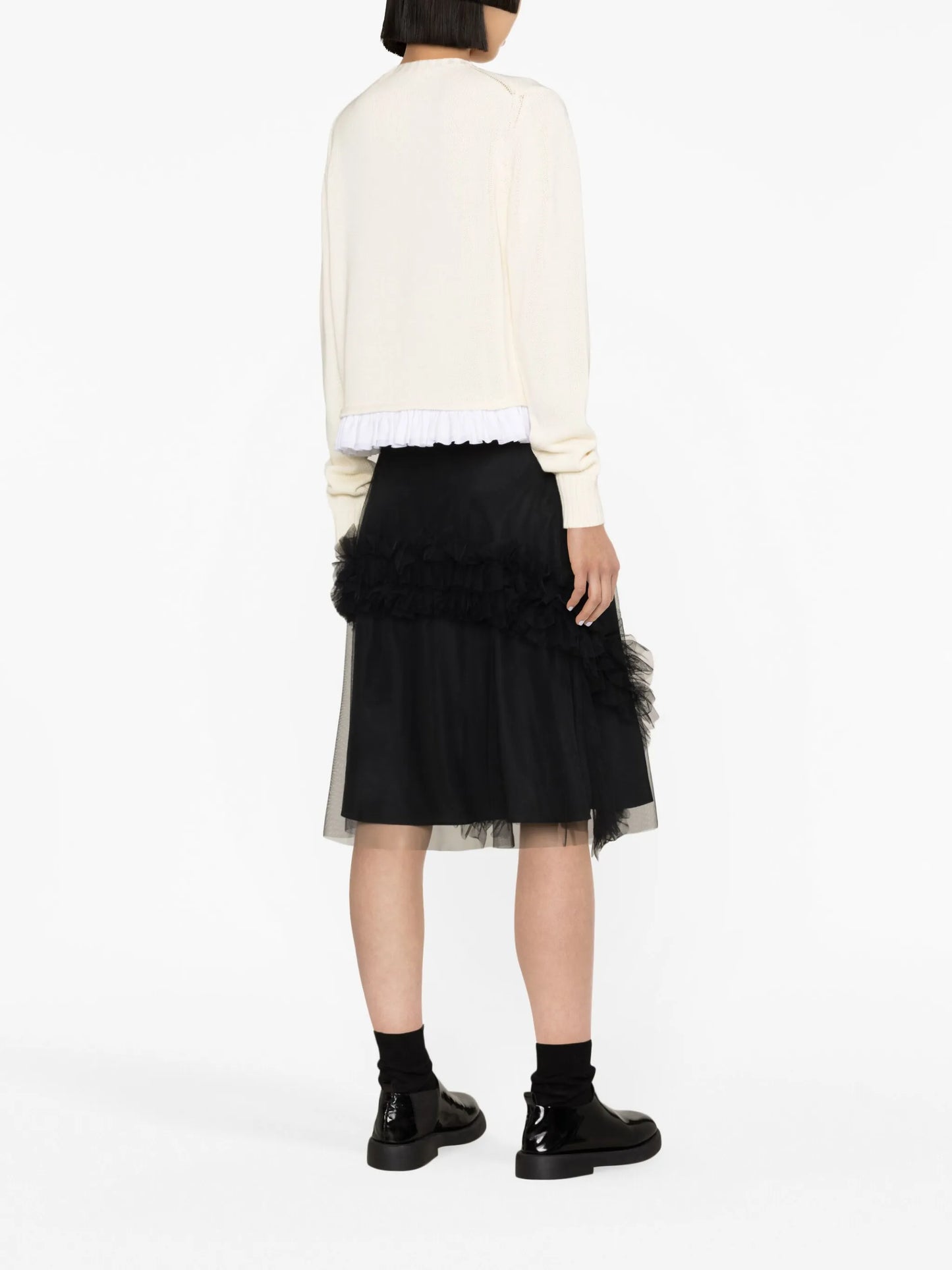 Lionel ruffle-trim tulle skirt