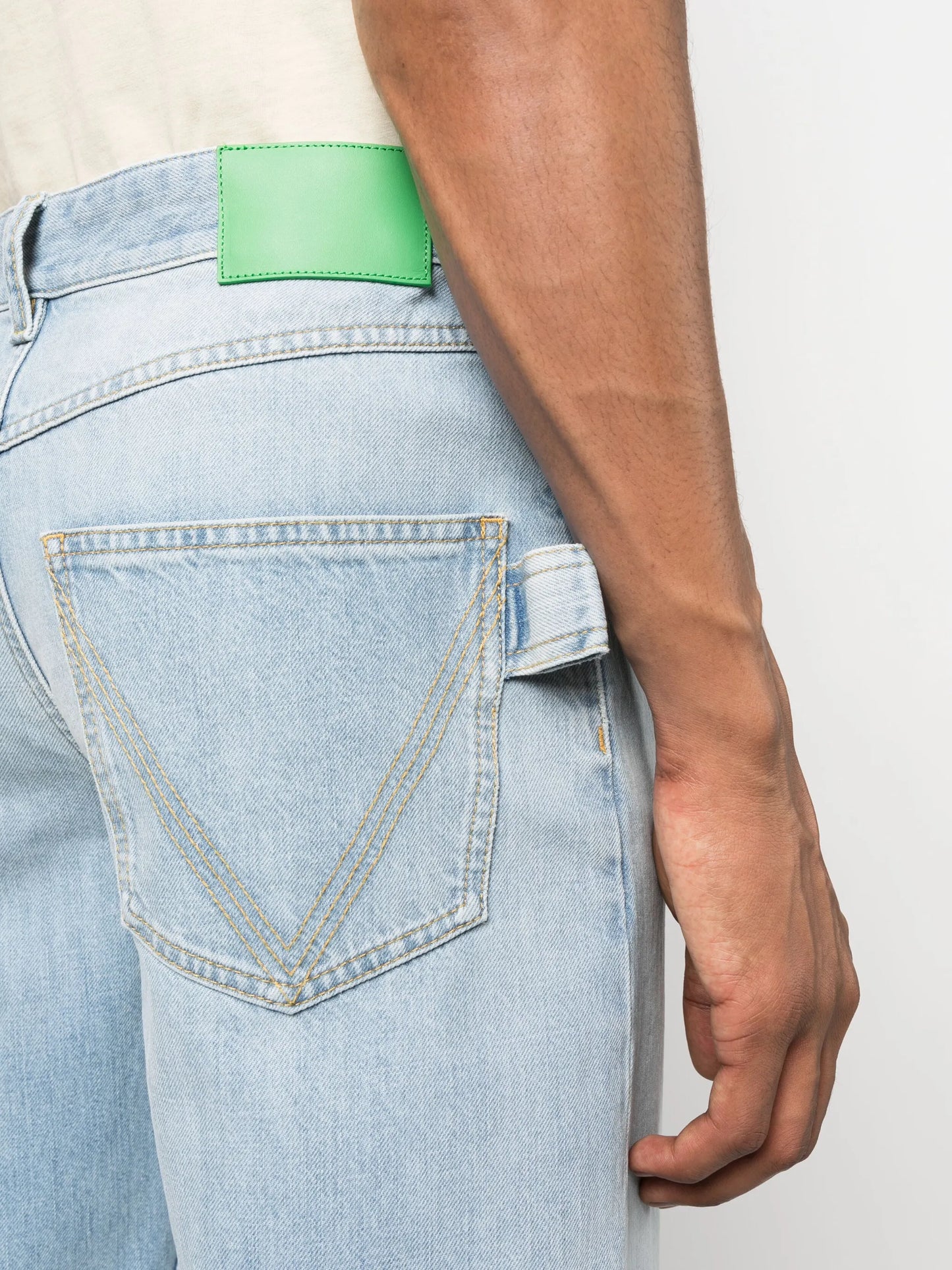 embroidered-logo jeans