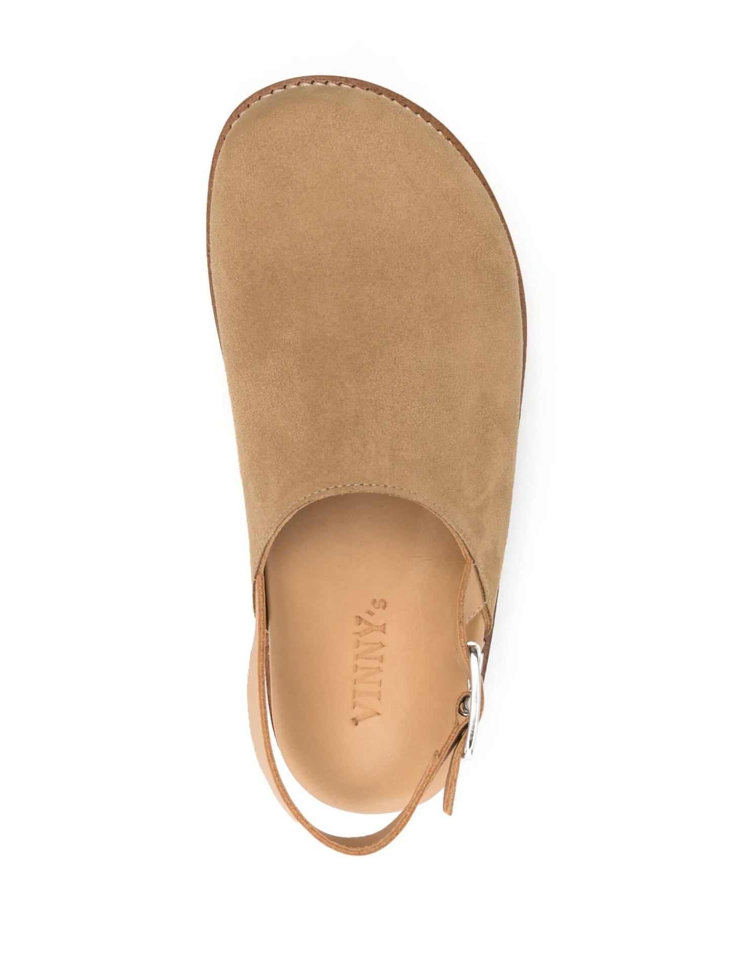 strapped leather mules