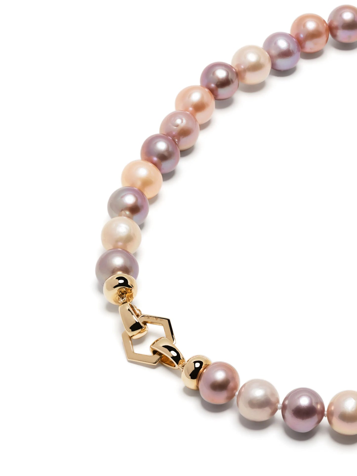 14kt yellow gold pearl beaded necklace