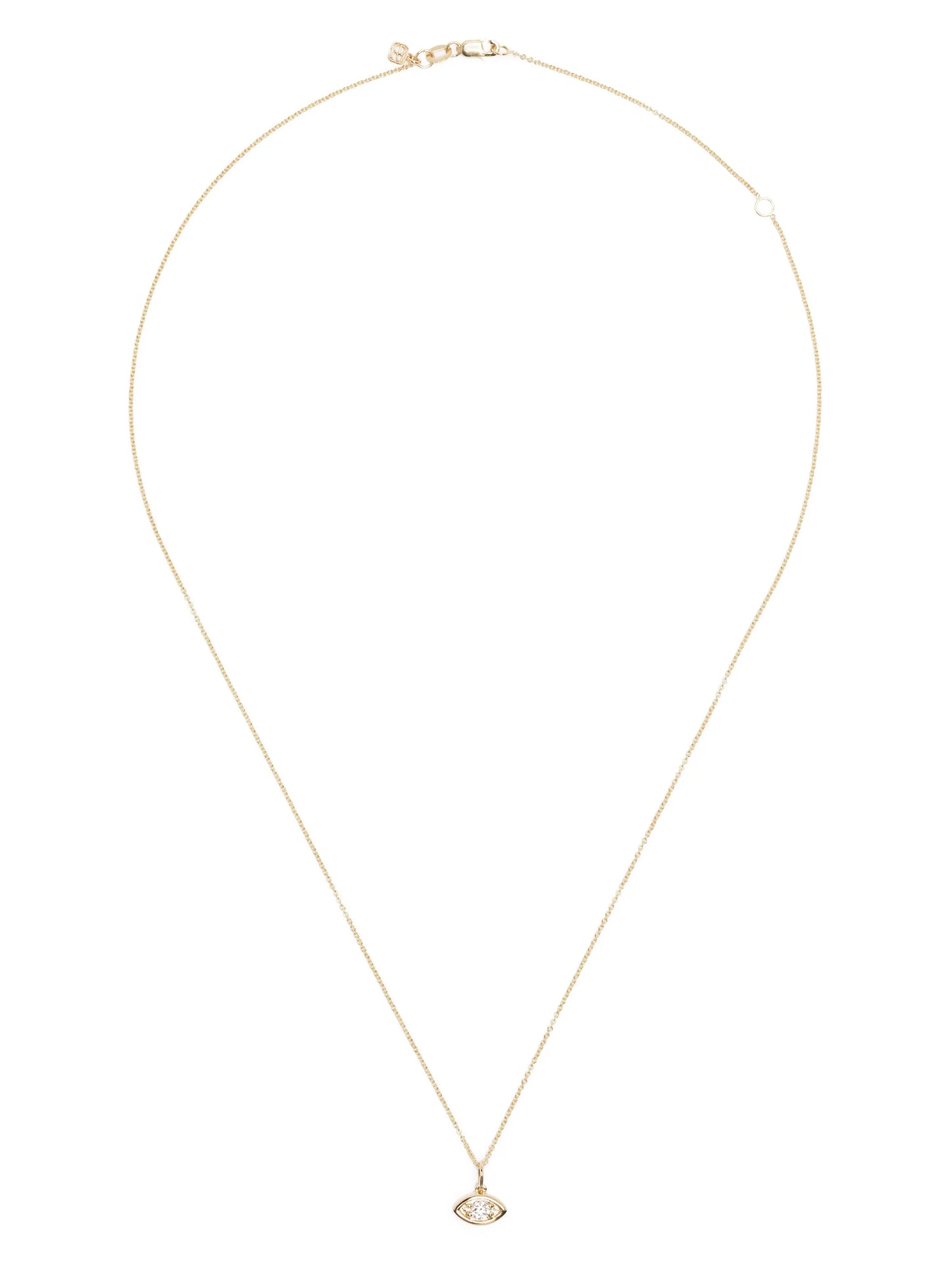 14kt yellow gold Marquise Eye diamond necklace