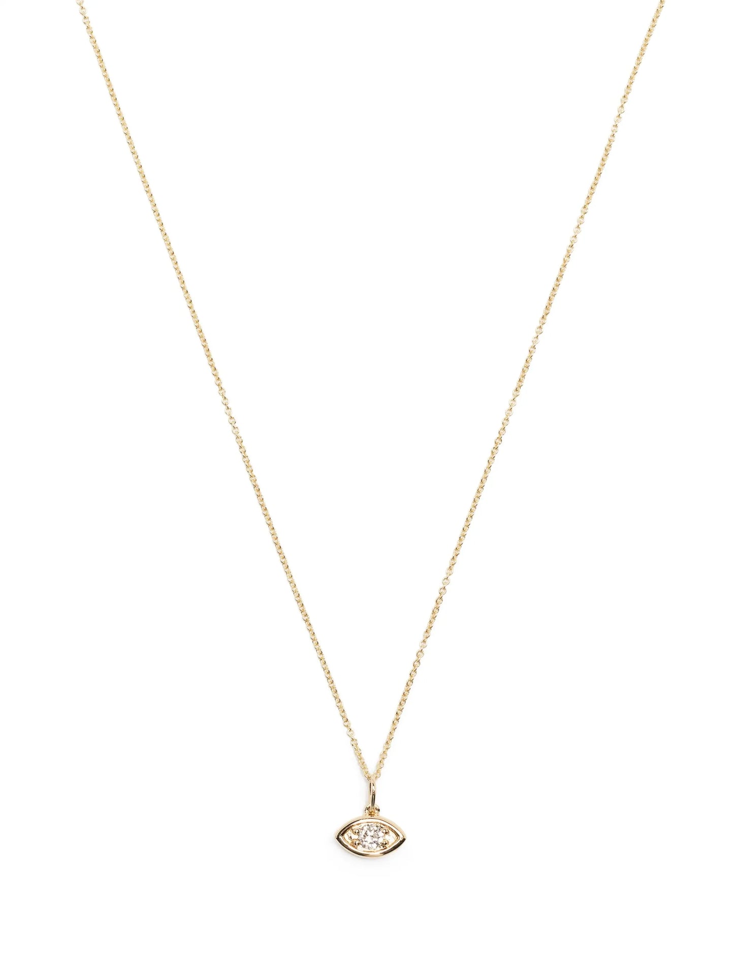 14kt yellow gold Marquise Eye diamond necklace