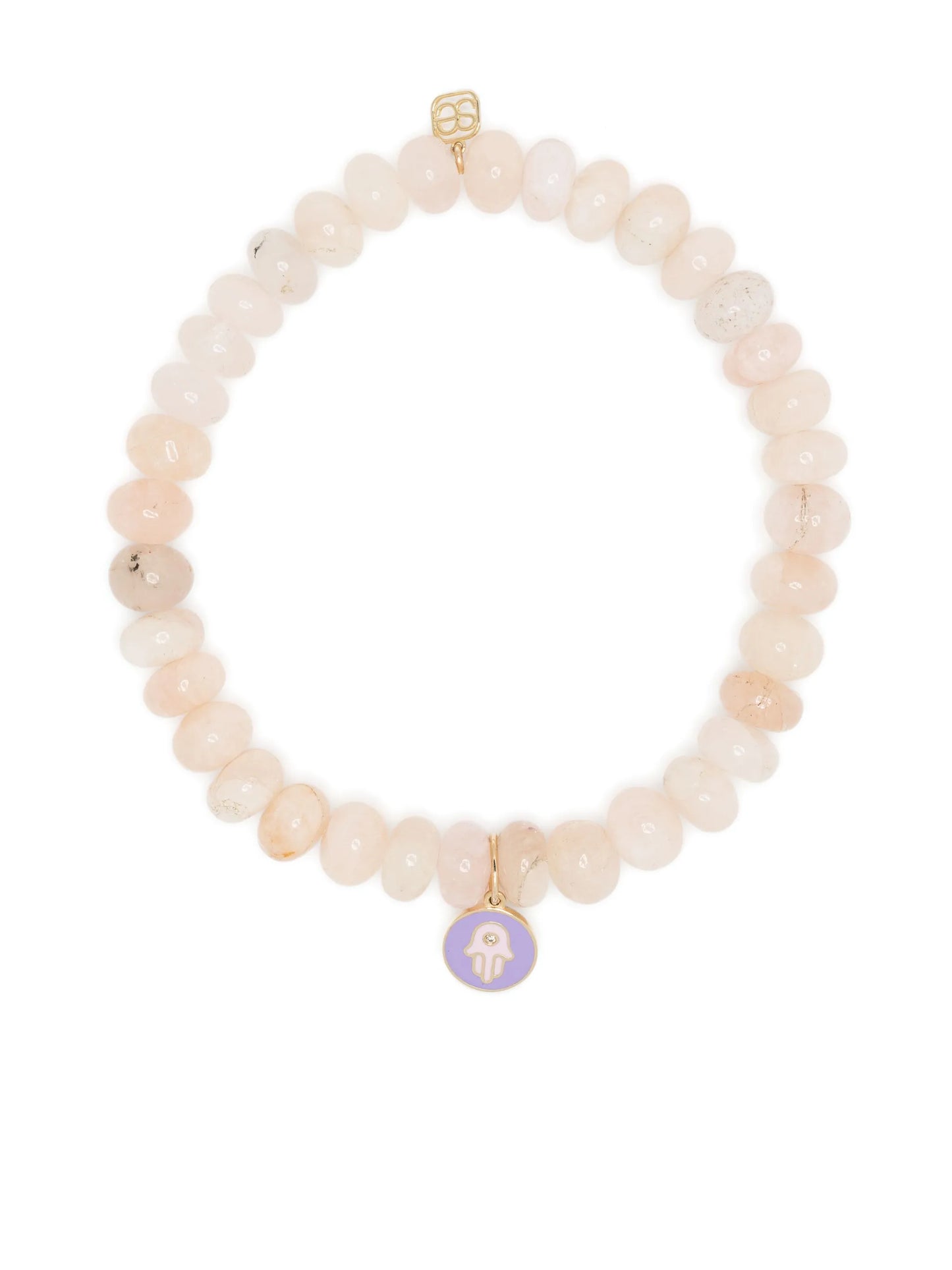 14kt yellow gold and diamond morganite bracelet