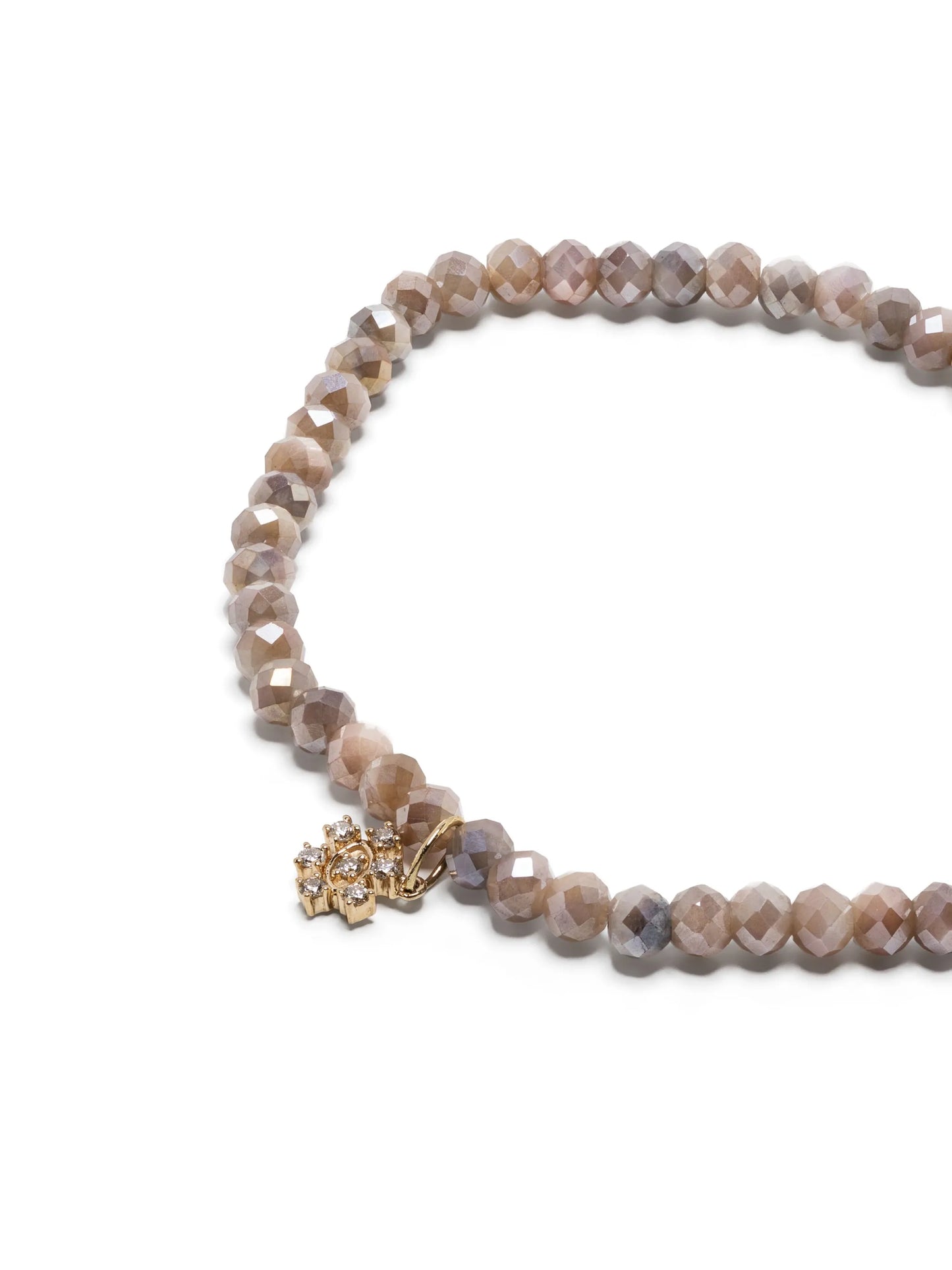 14kt yellow gold Marquise Eye diamond and labradorite charm bracelet