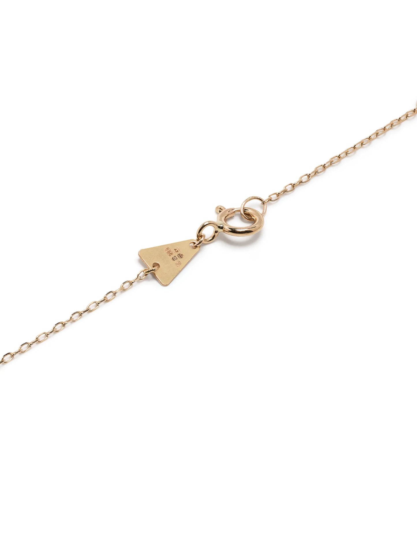 14kt yellow gold Wishbone diamond necklace