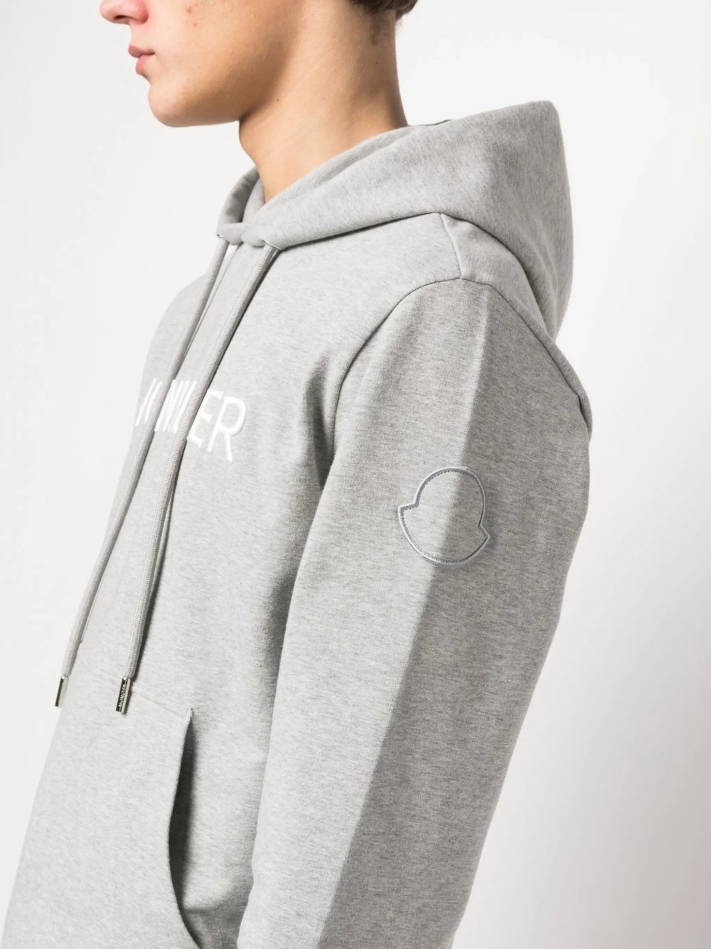 logo-embroidered hoodie