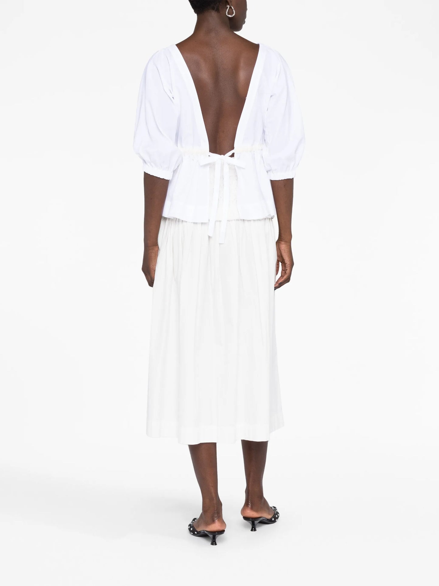 Katie peplum-waist blouse