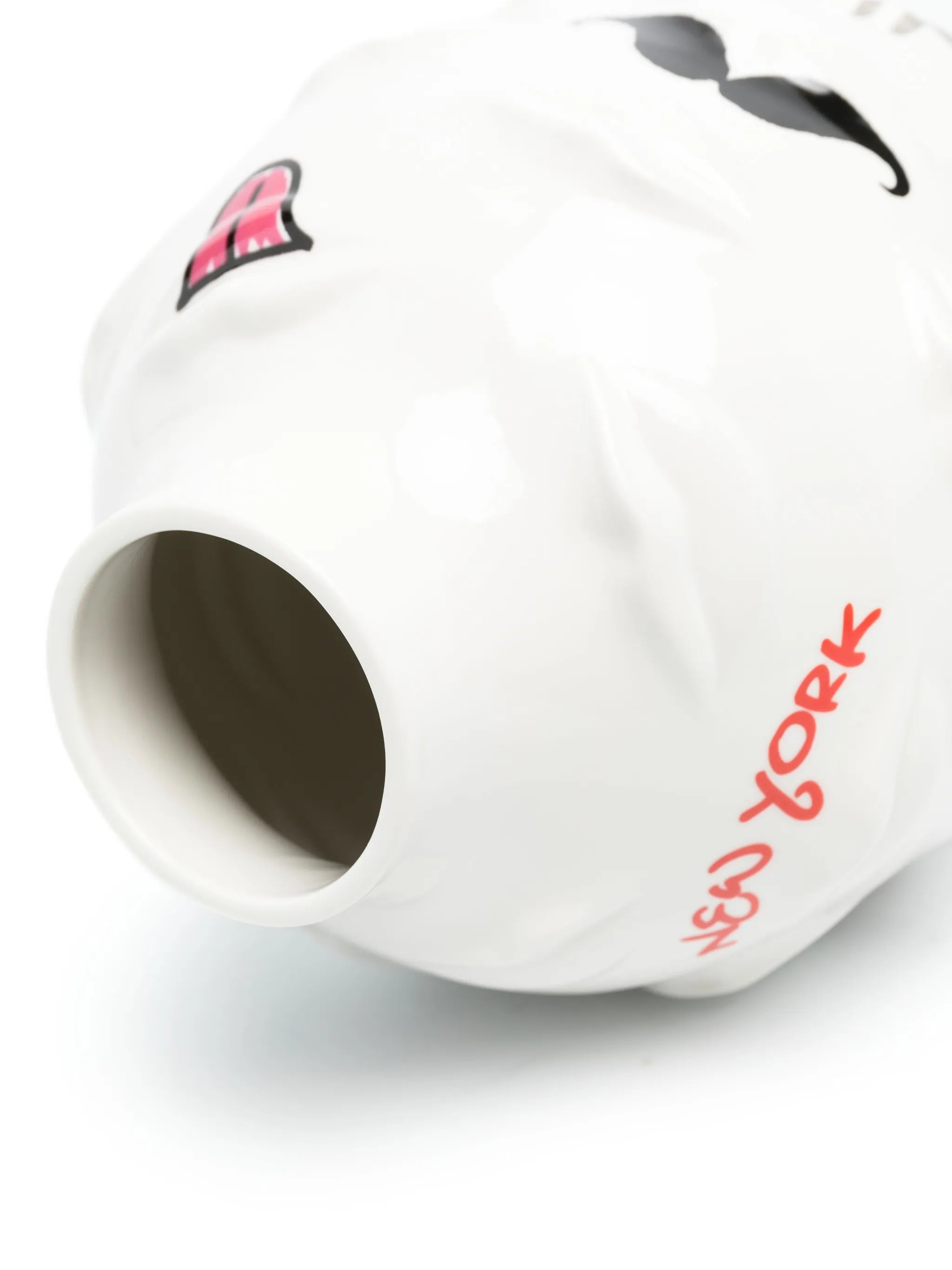 graphic-print porcelain vase