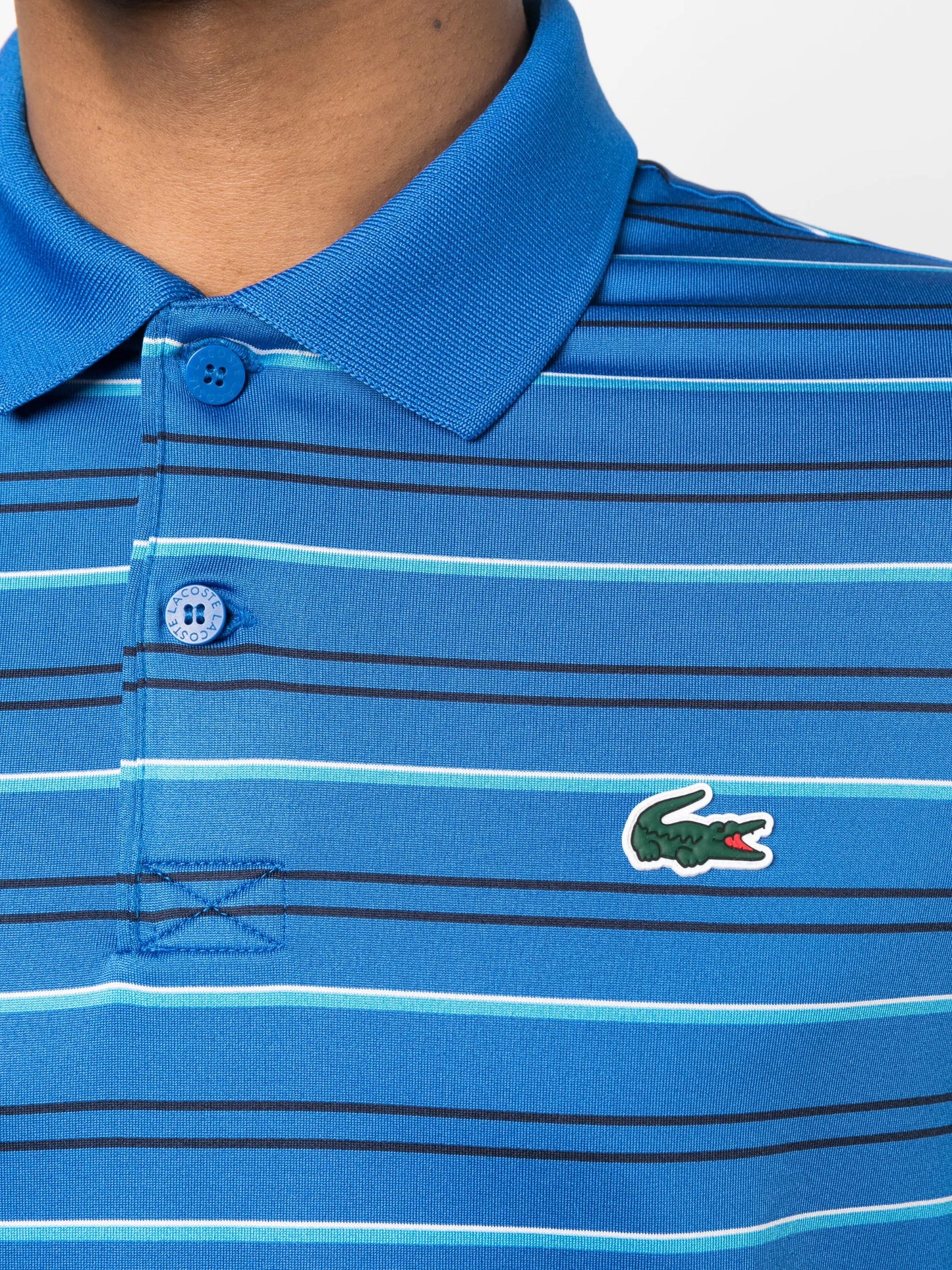 logo-patch striped polo shirt