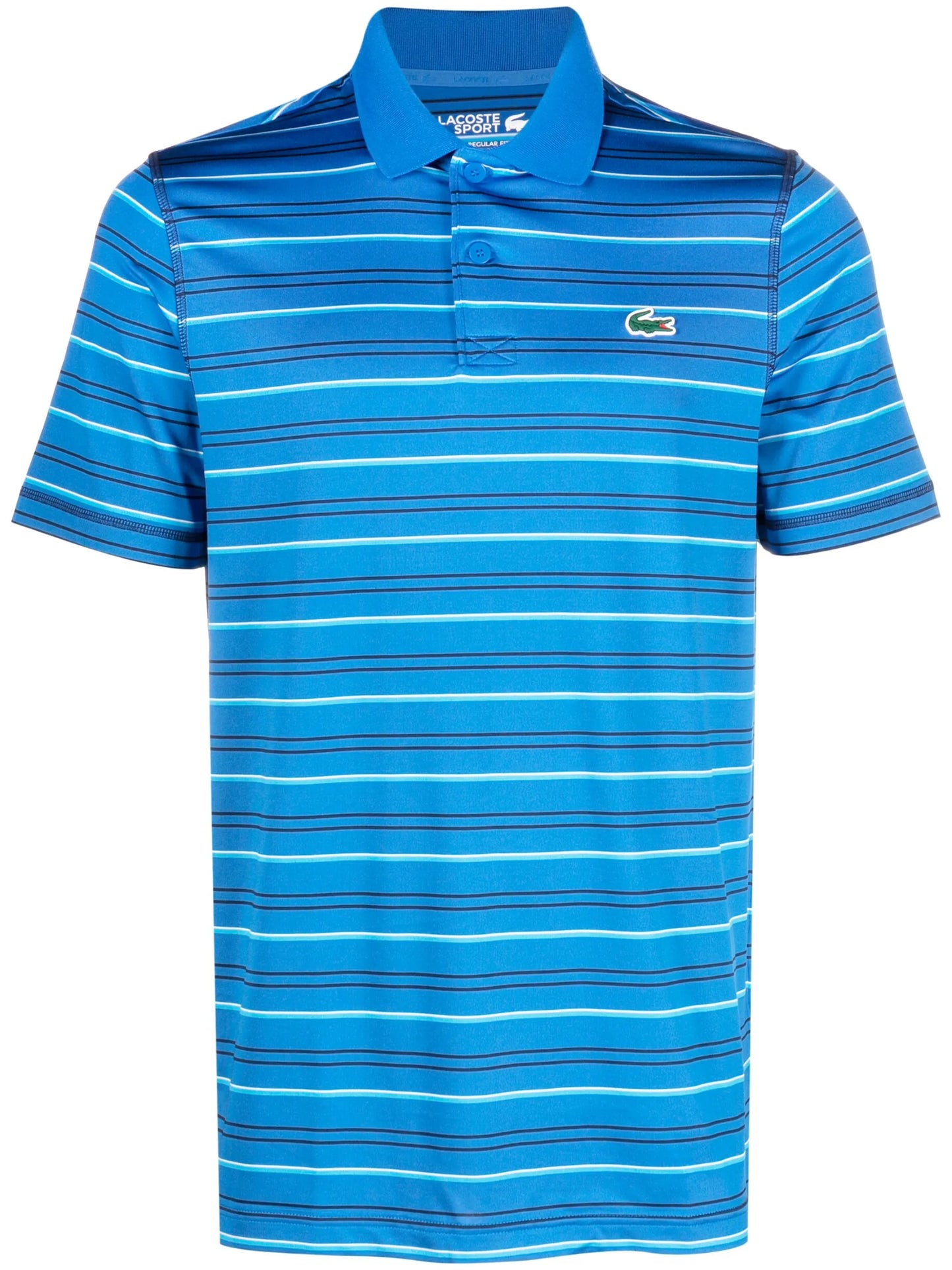 logo-patch striped polo shirt