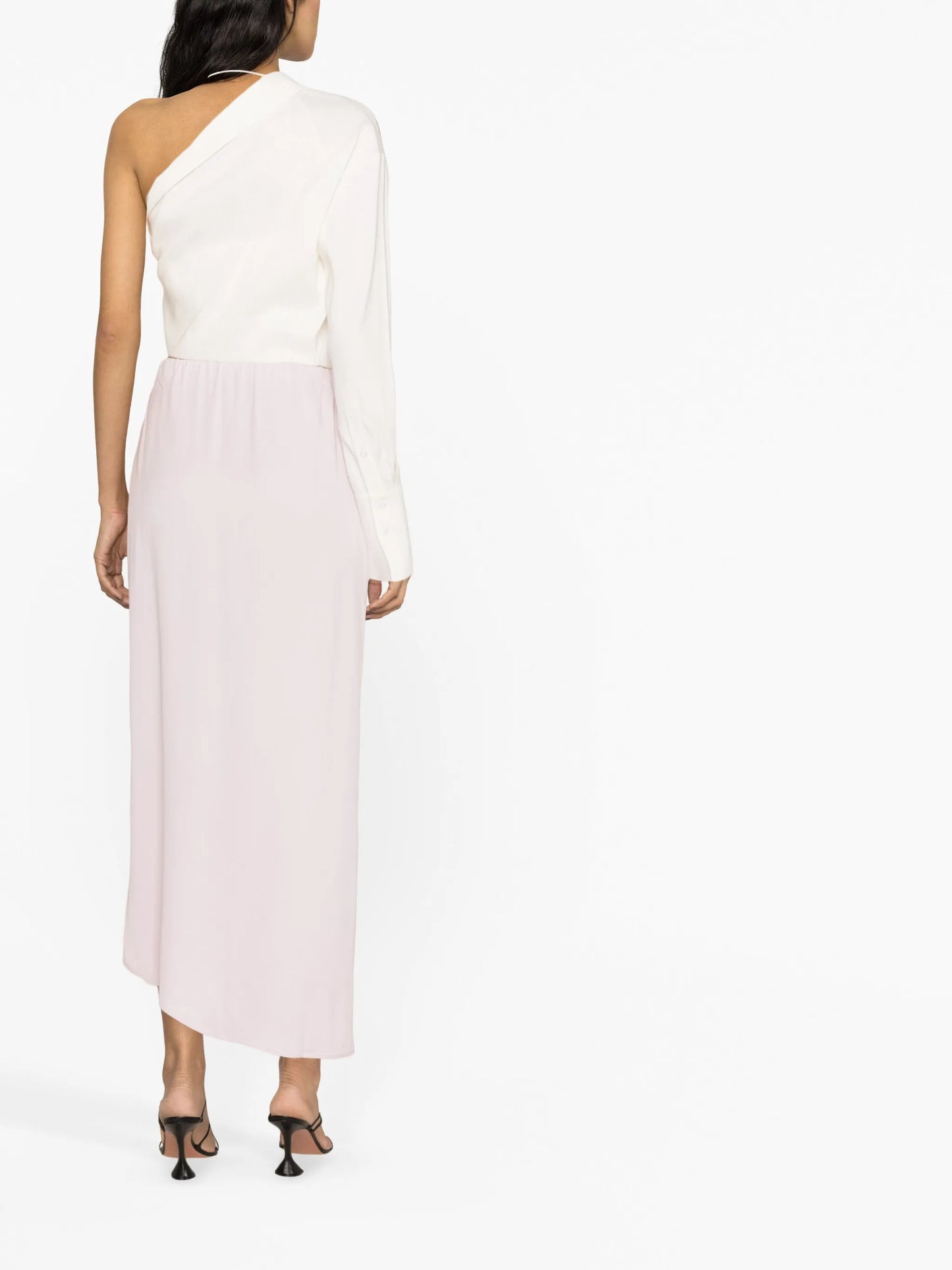 twist-detail asymmetric skirt