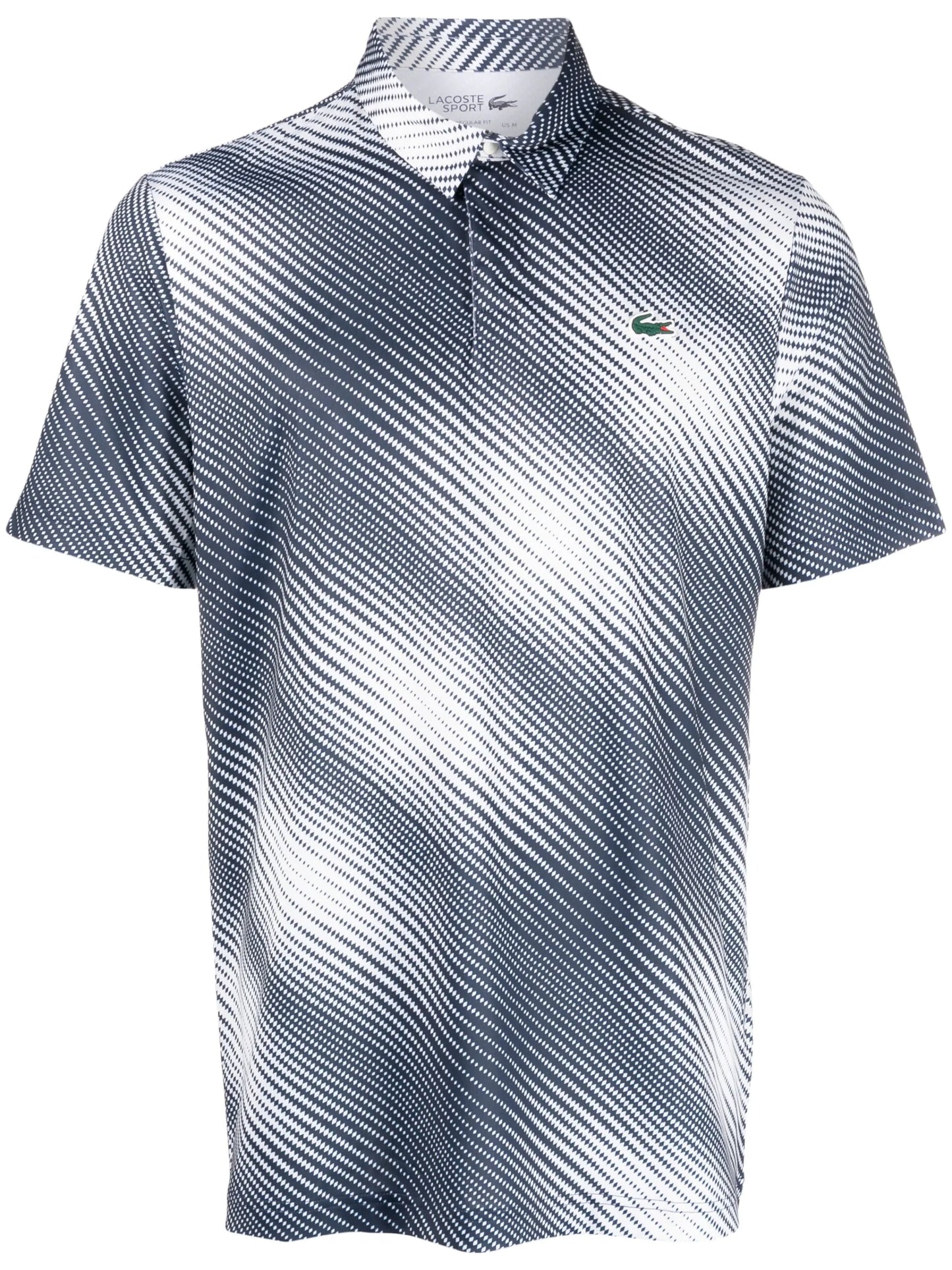 graphic-print stretch polo shirt