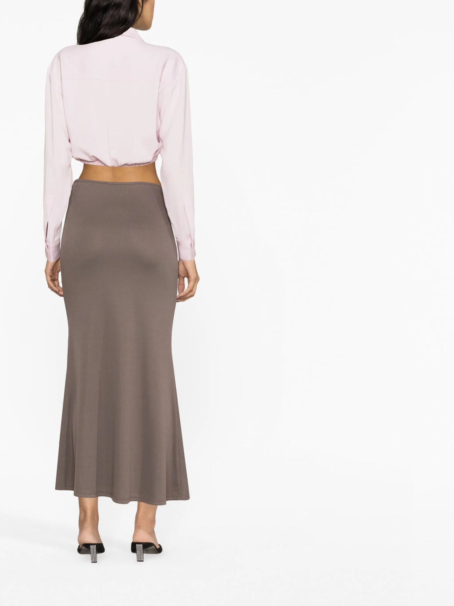wrapped cropped blouse
