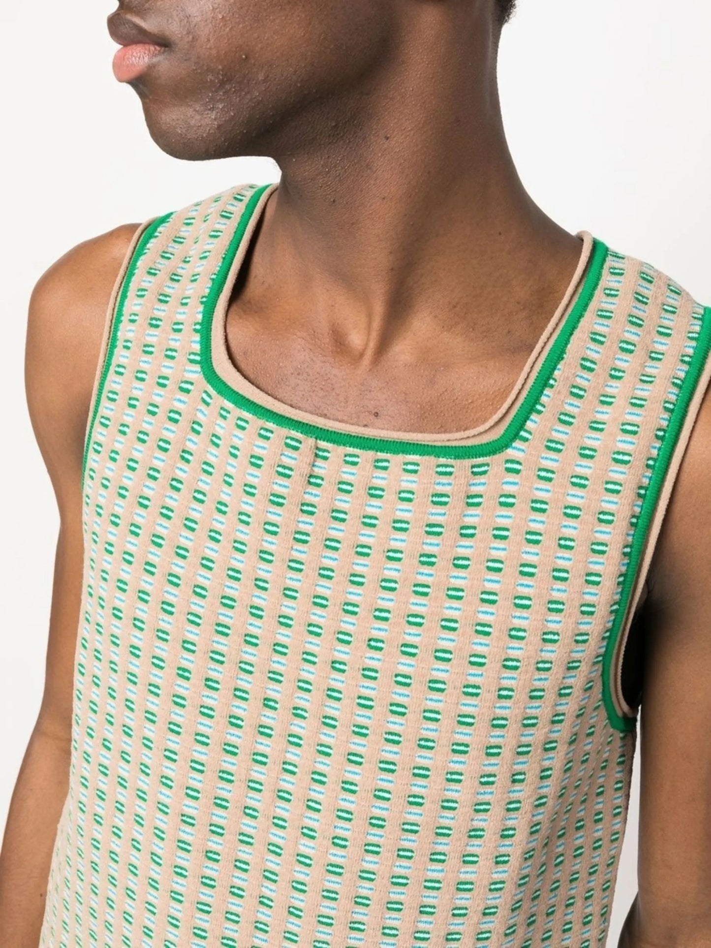 Le Macio jacquard knitted vest