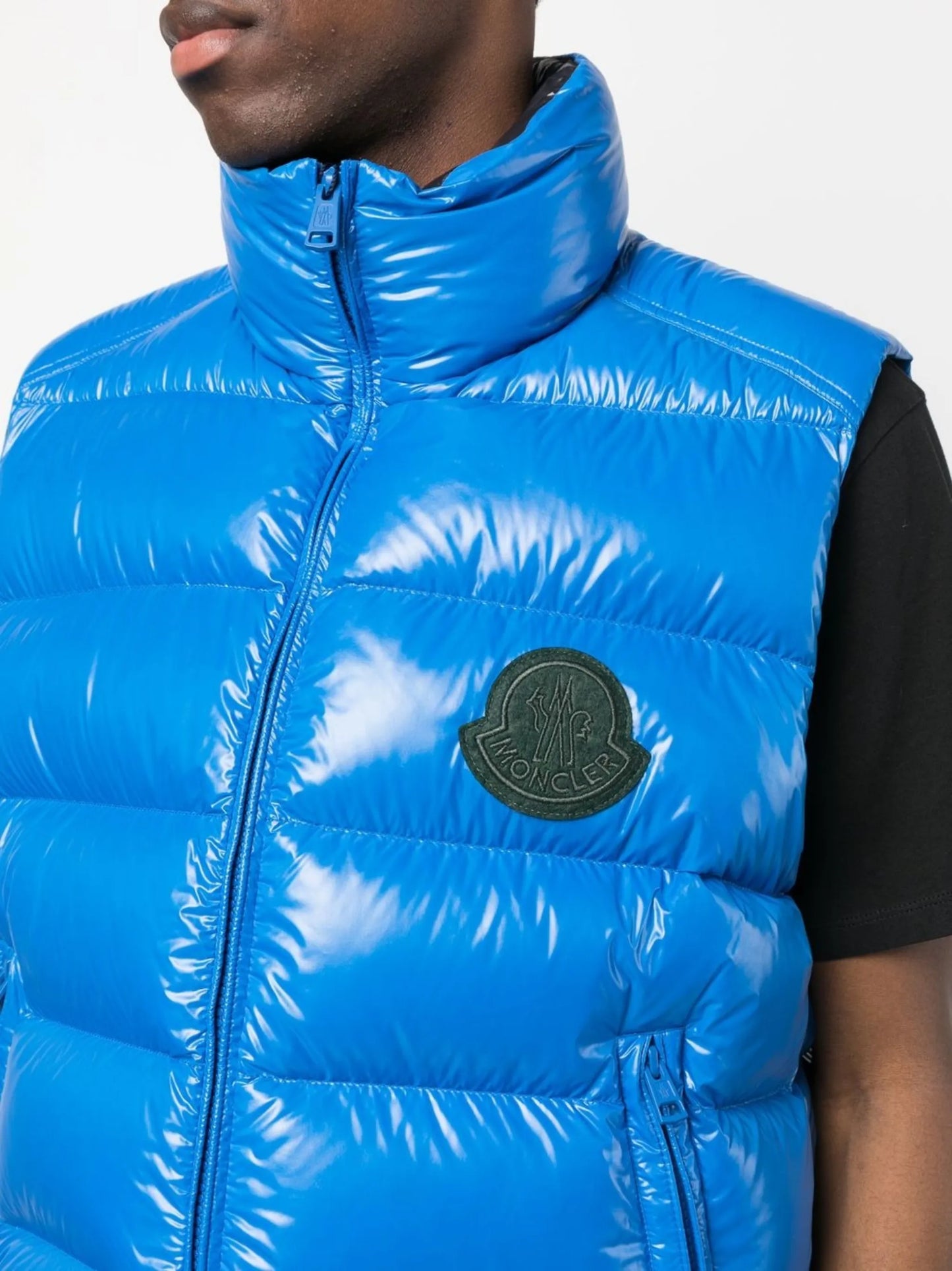 logo-patch padded gilet
