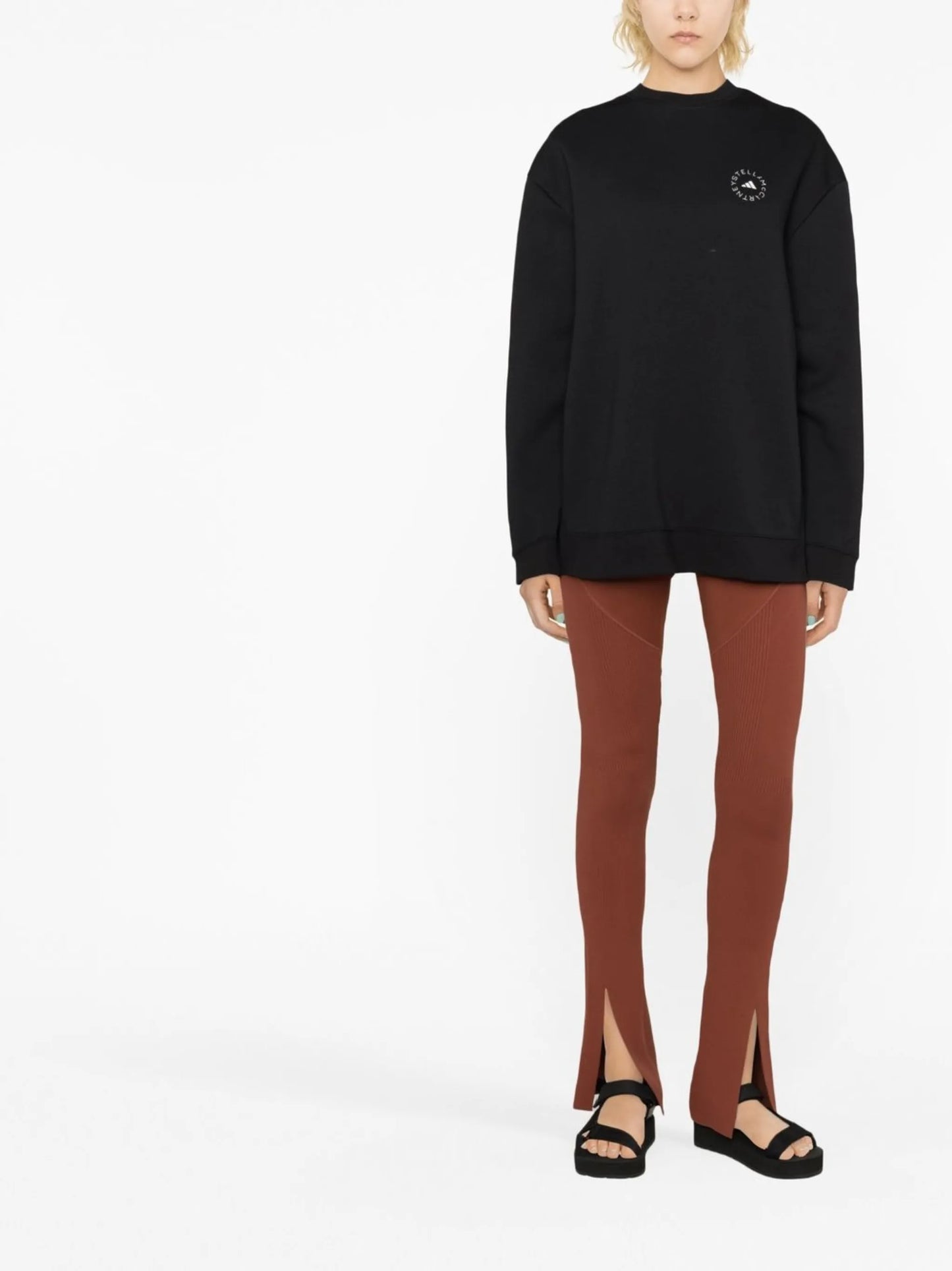 logo-print crew neck sweatshirt