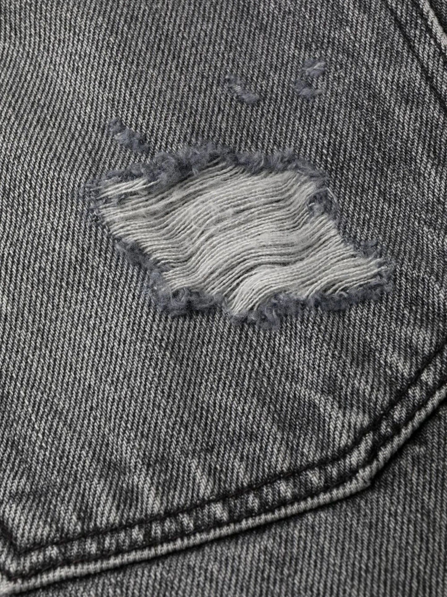 distressed straight-leg jeans