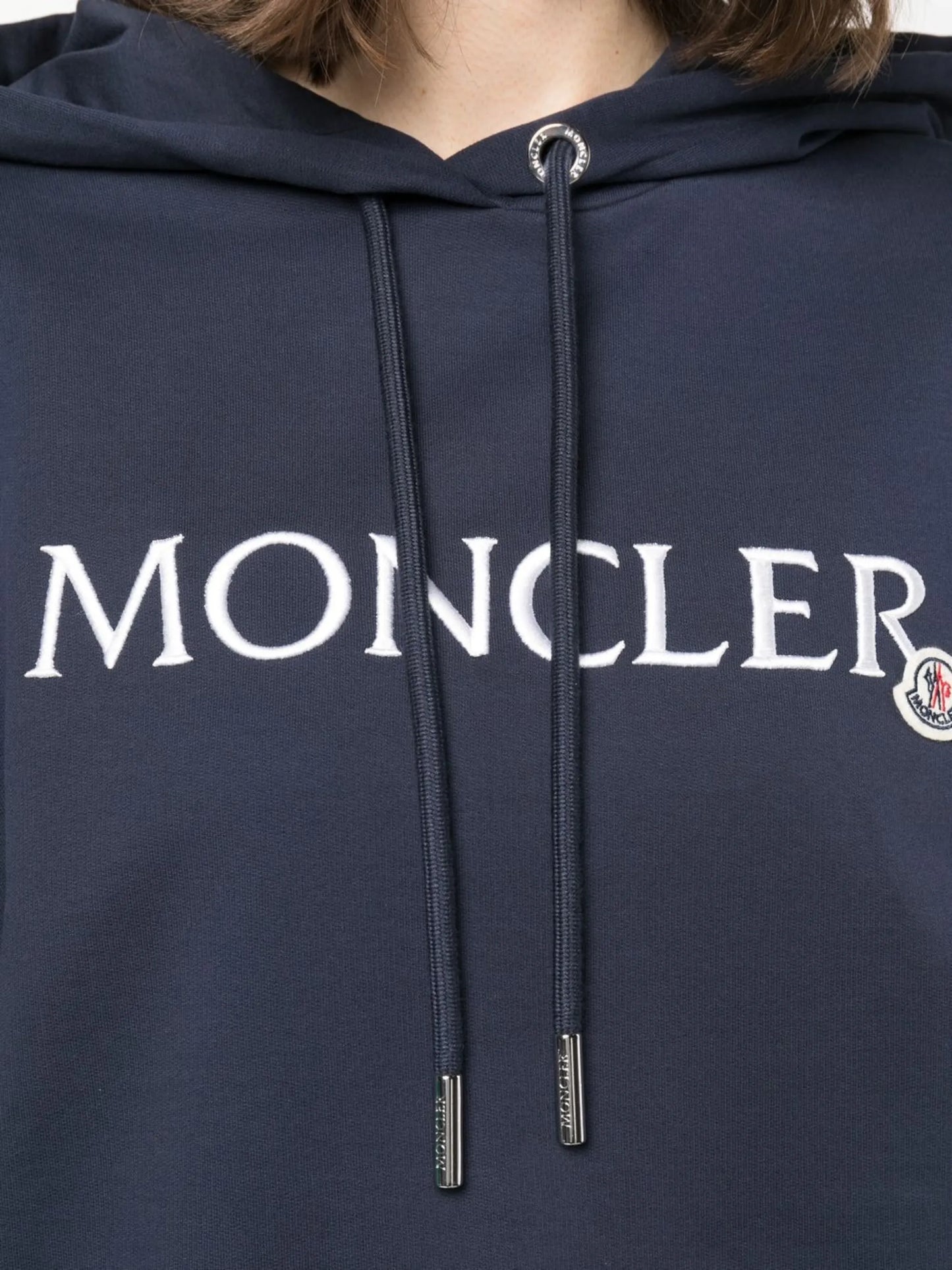 logo-embroidered cotton hoodie