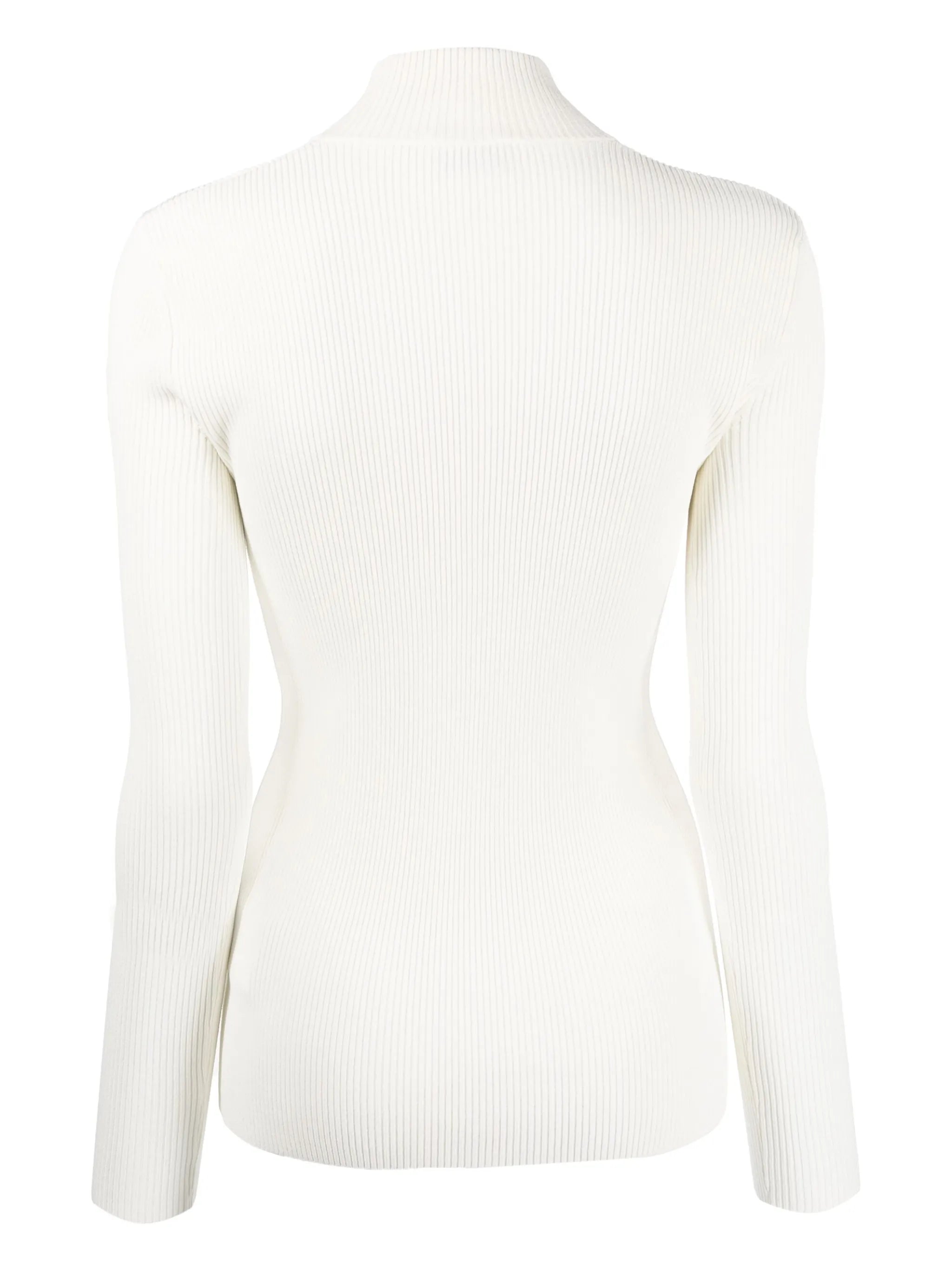 long-sleeve ribbed jumper