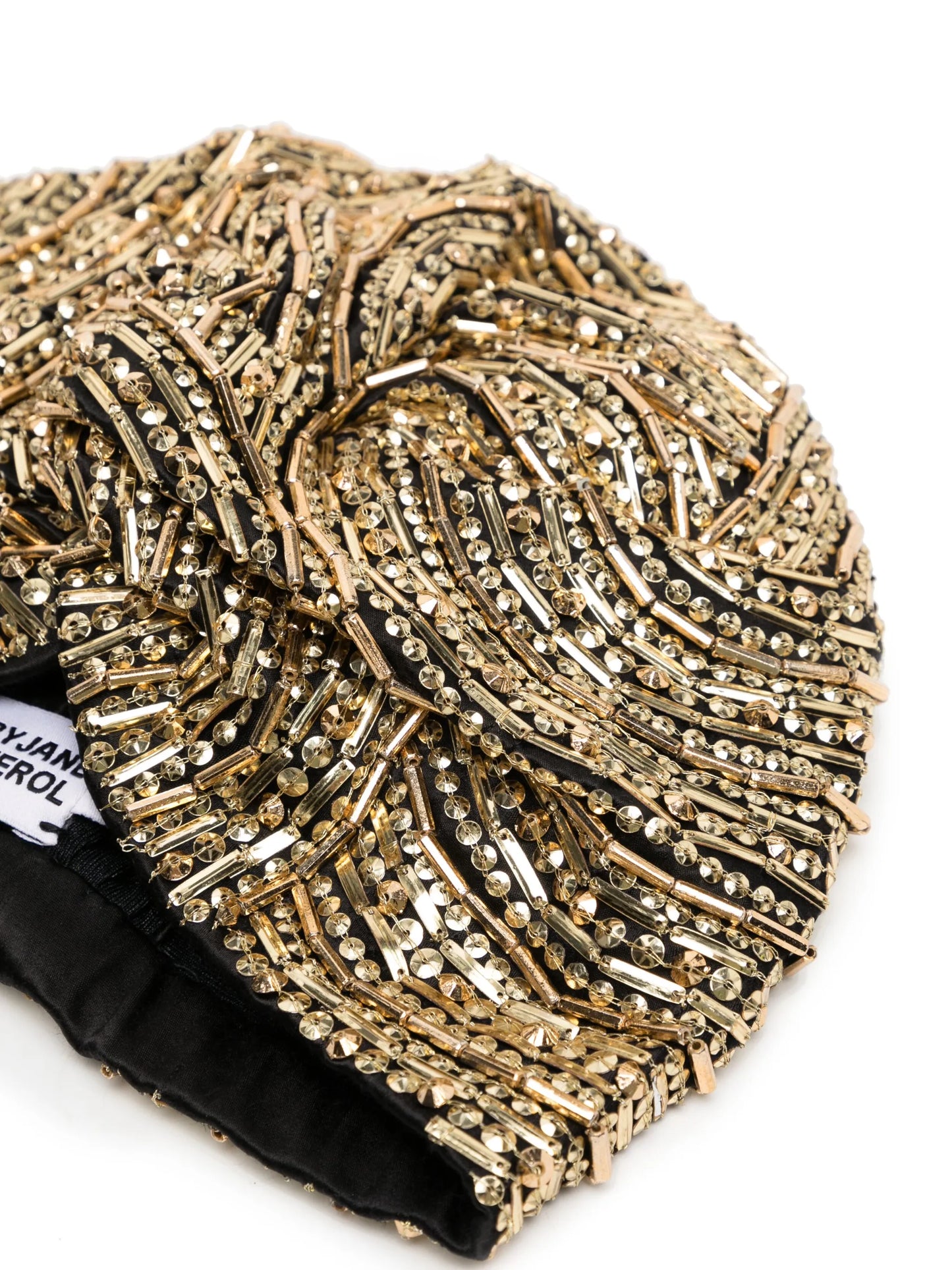 Iman twist-detail sequinned