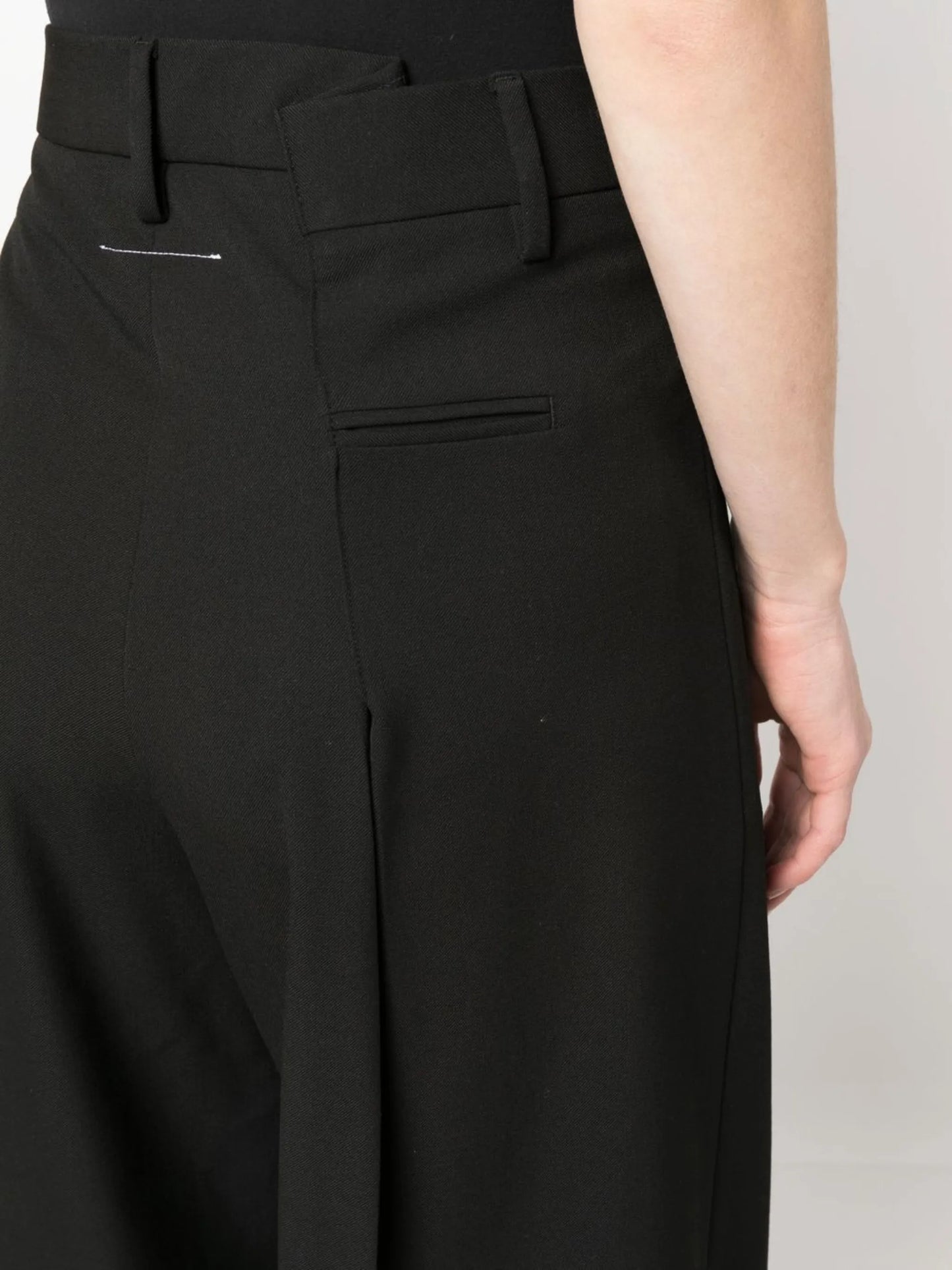 high-waisted wide-leg trousers