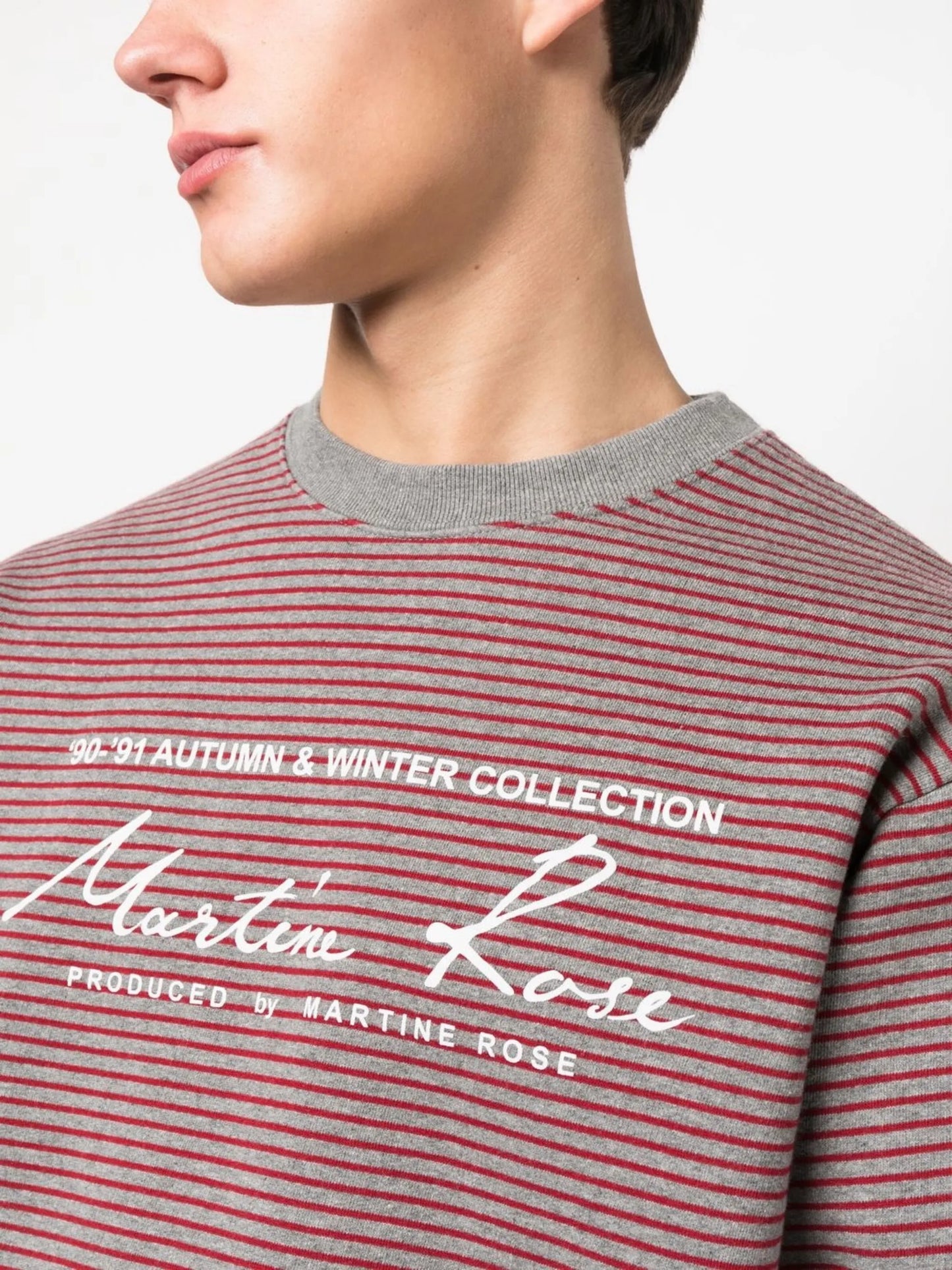 logo-print striped sweatshirt