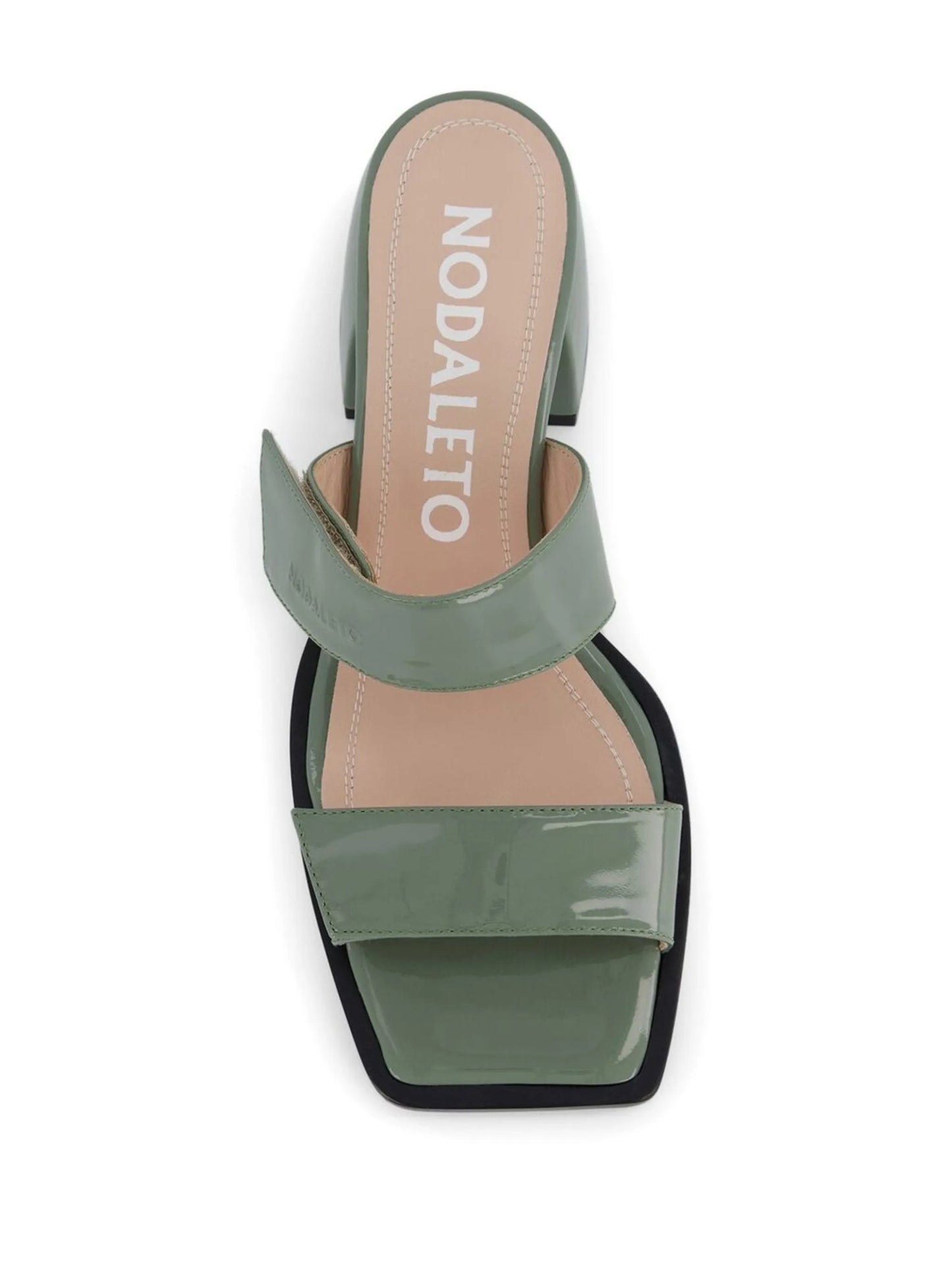 double-strap patent-leather sandals