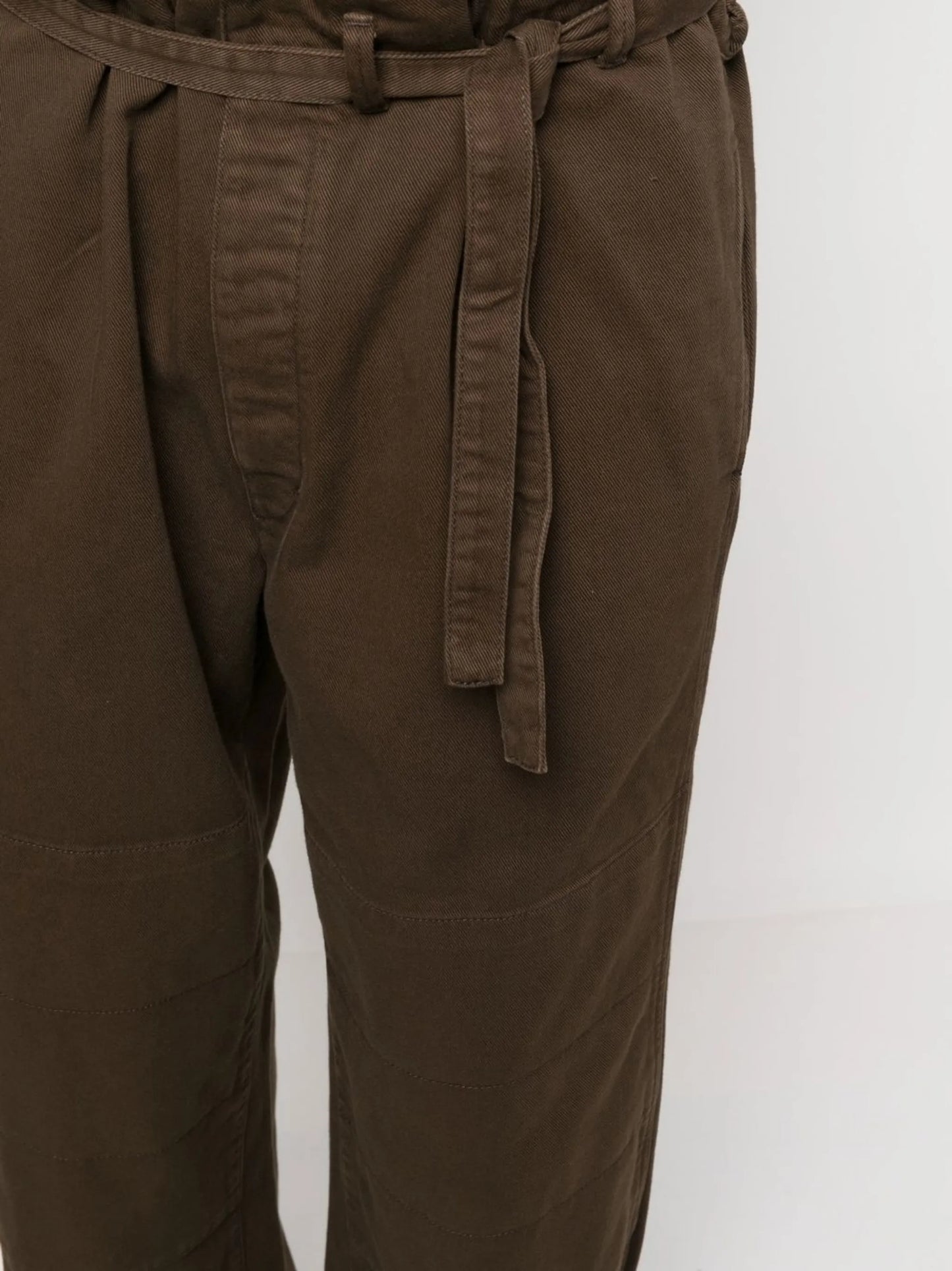 belted wide-leg trousers