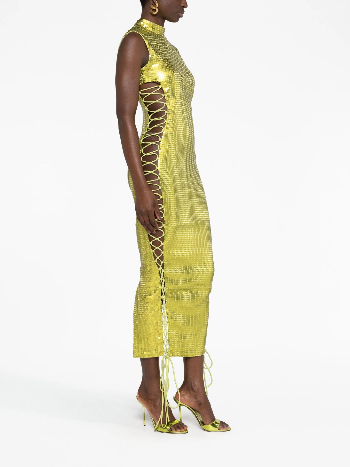 Elena sequin-embellished midi dress