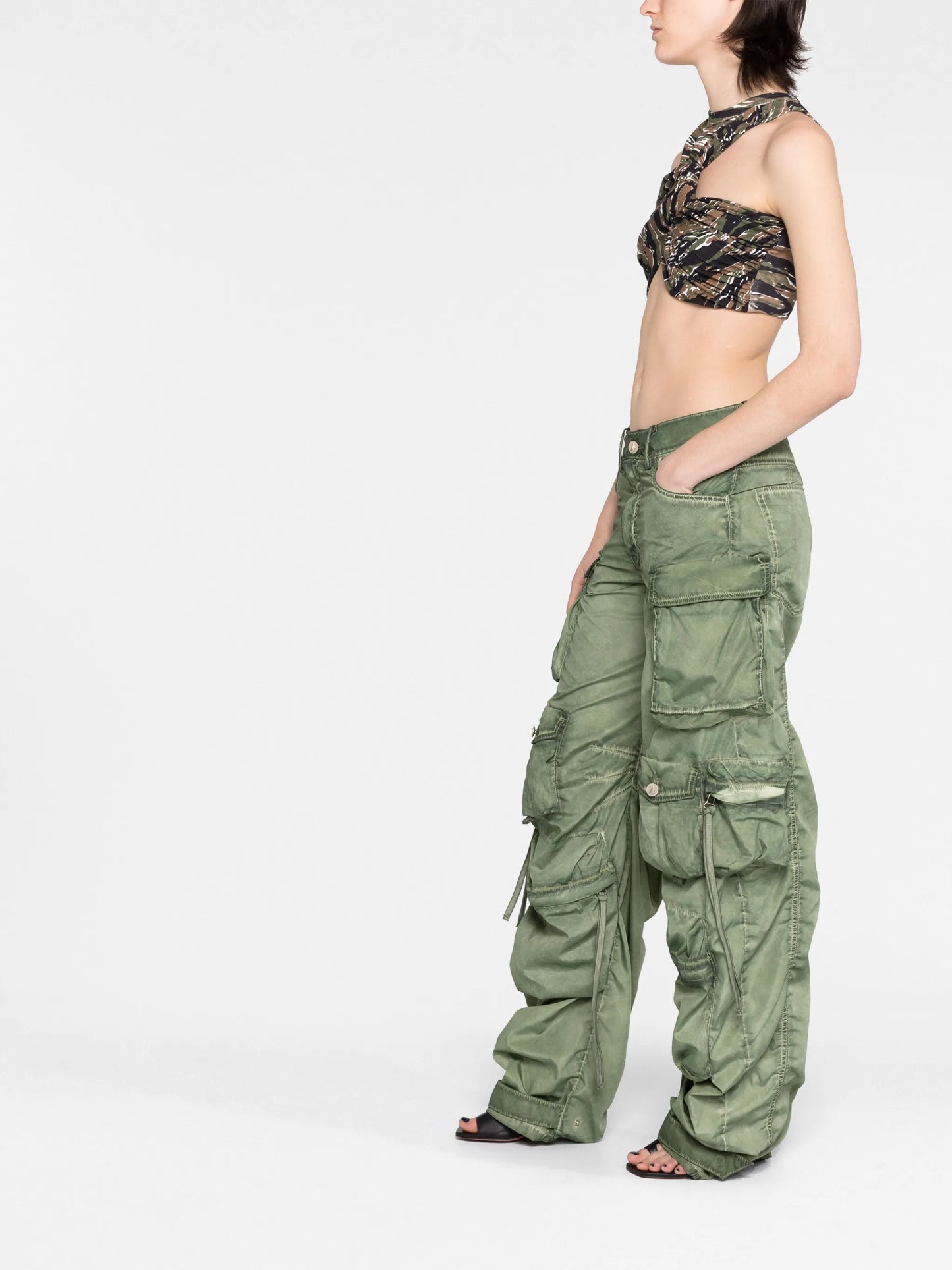 Asahi camouflage-print top