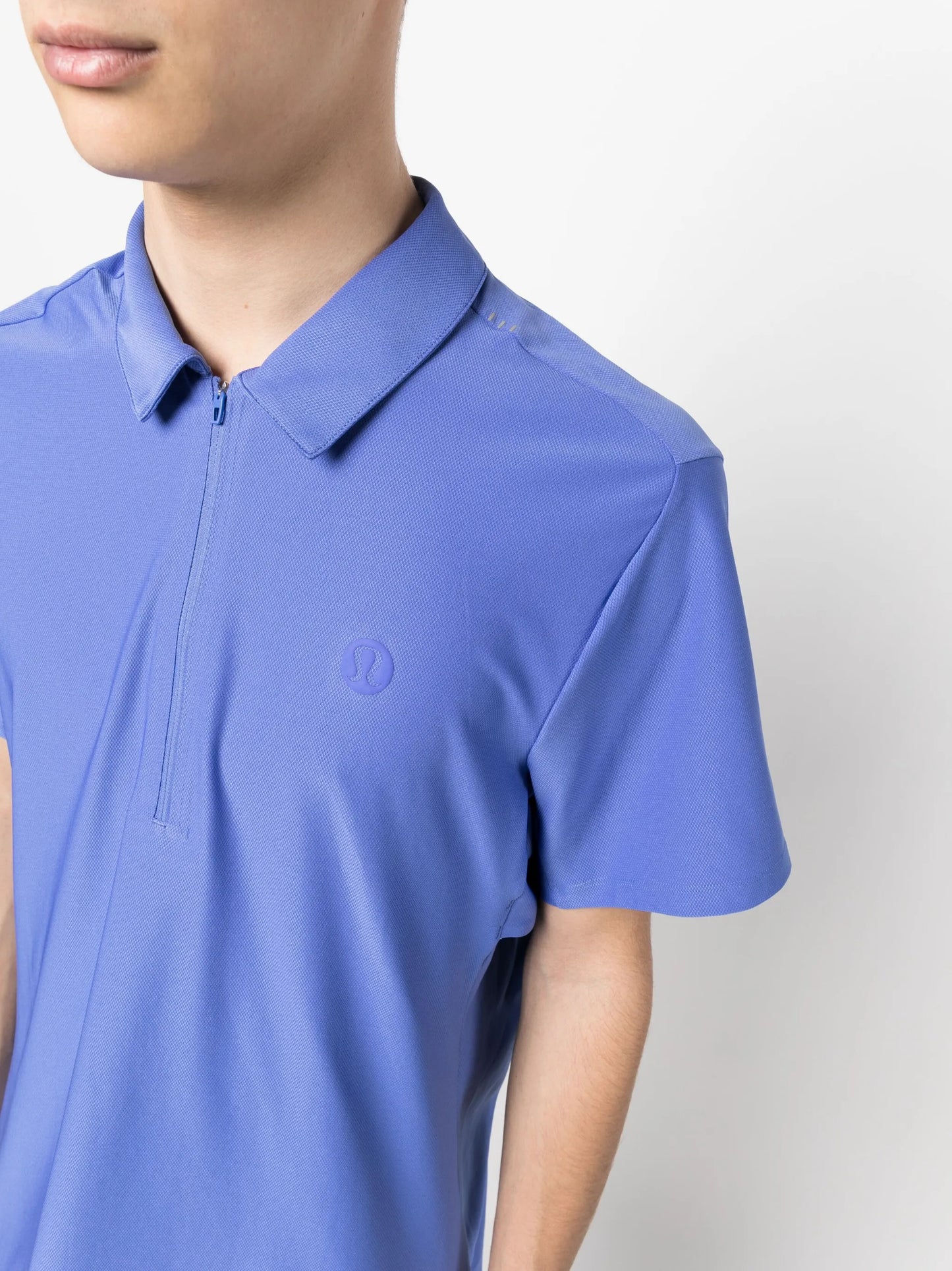 debossed-logo tennis polo shirt