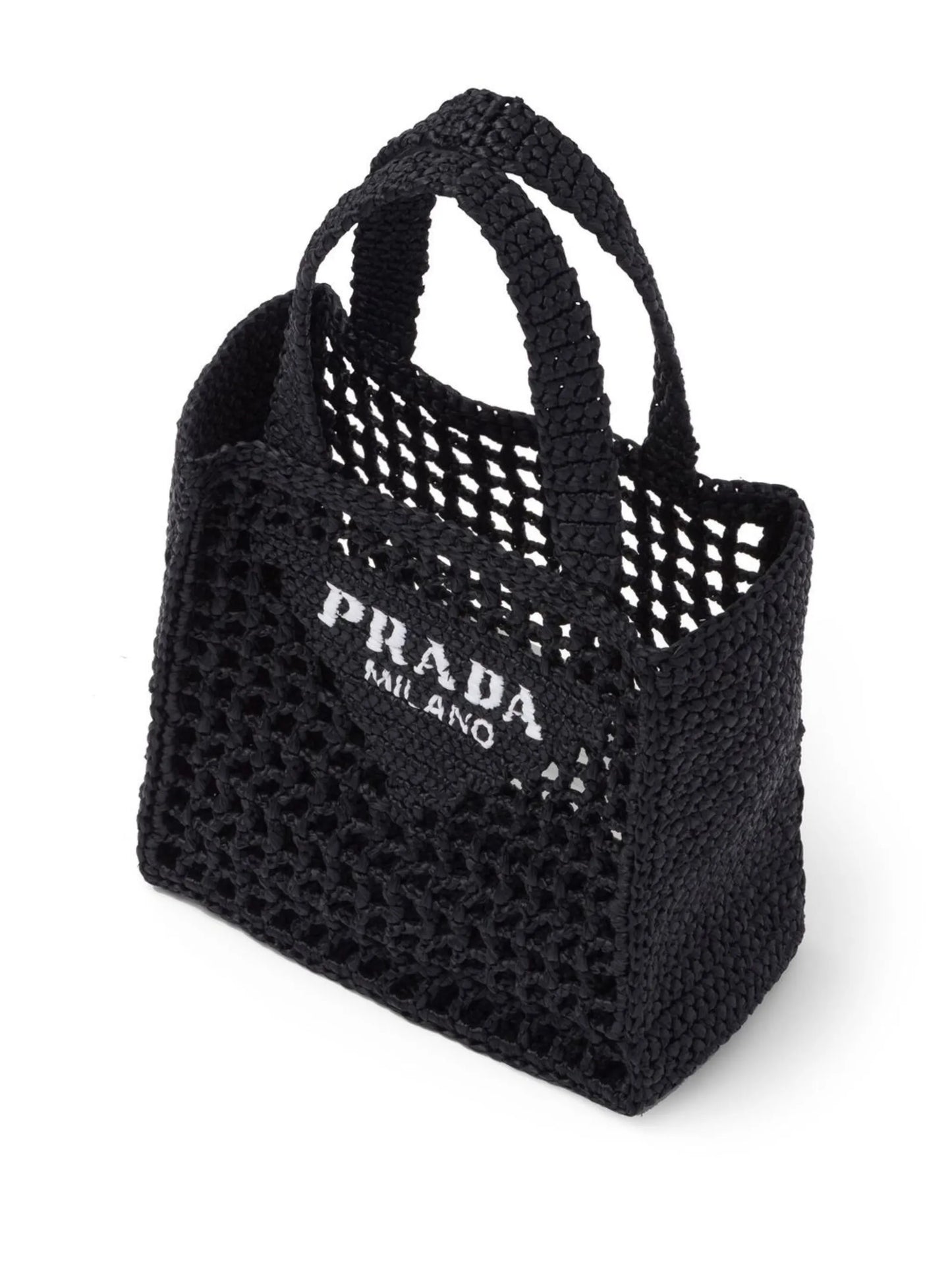 small raffia-woven tote bag