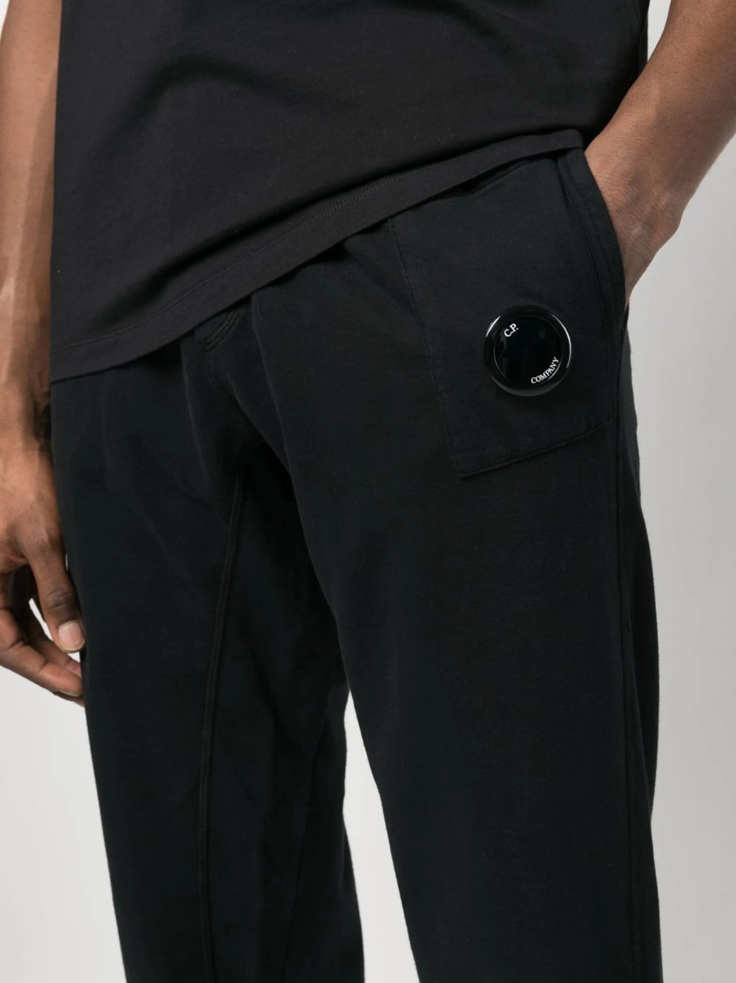 Lens-detail cotton track pants